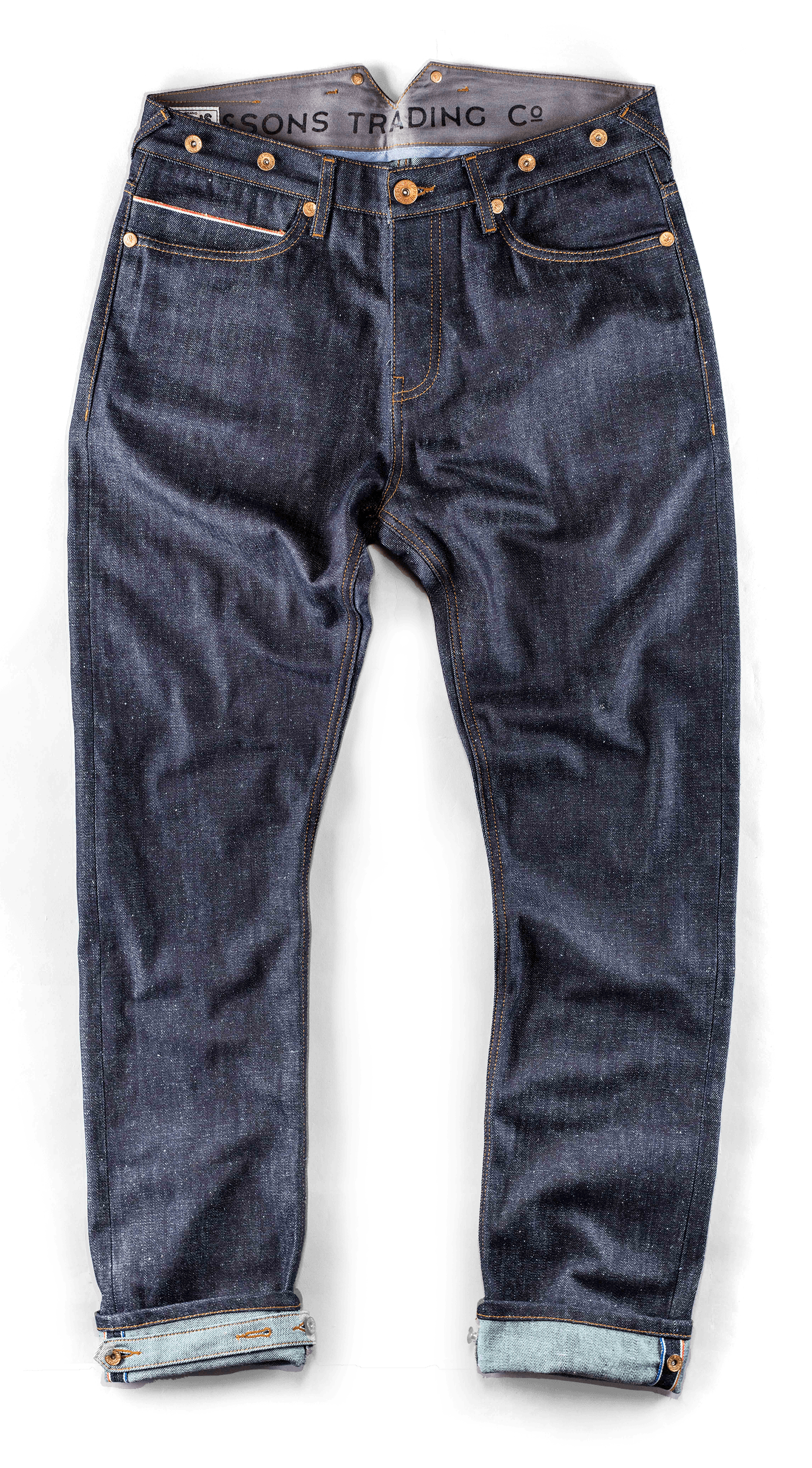 Men's Blue The New Frontier 14oz Selvedge Anti-Bac Raw Denim Jeans | 36 | &SONS Trading Co