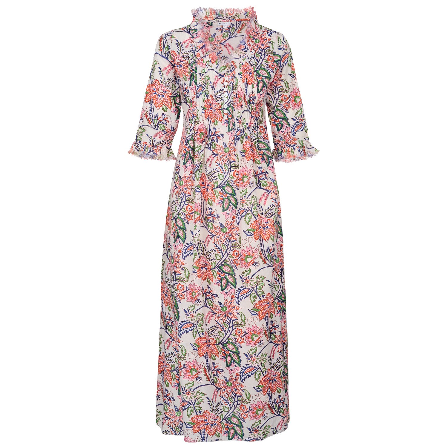 At Last... Women's Cotton Annabel Maxi Dress In Botanical Flower