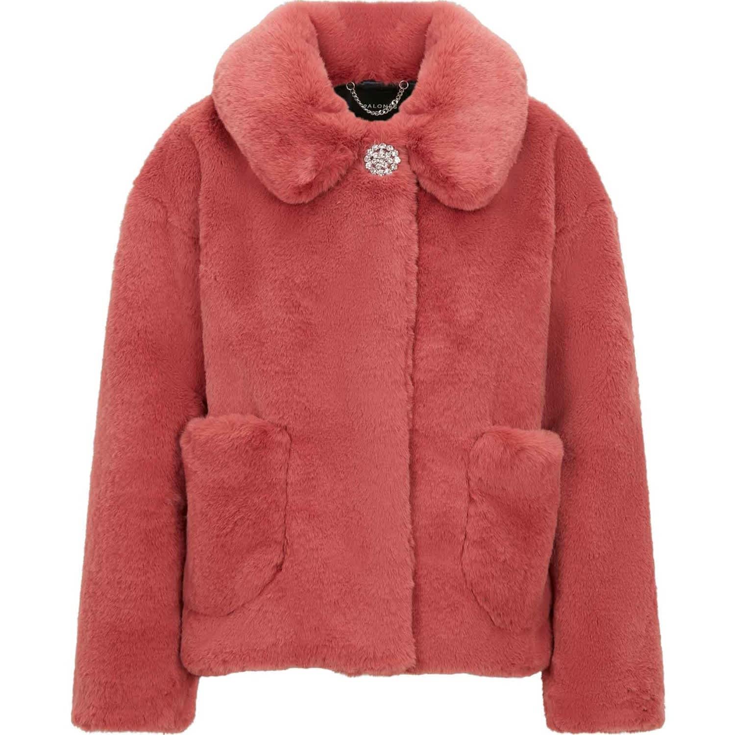 short pink fur jacket