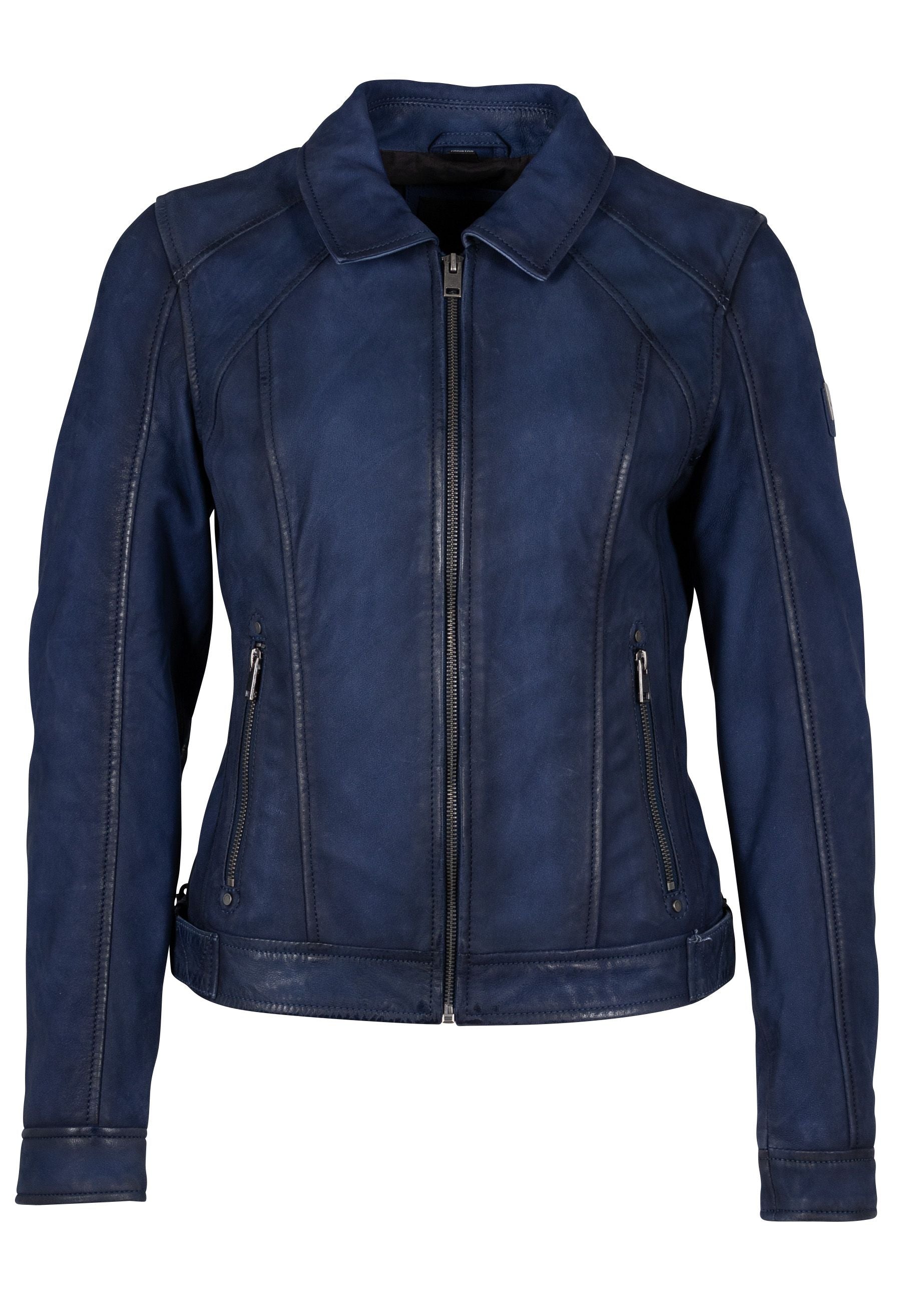 Mauritius Women's Sunny Rf Leather Jacket, Blue In Blue