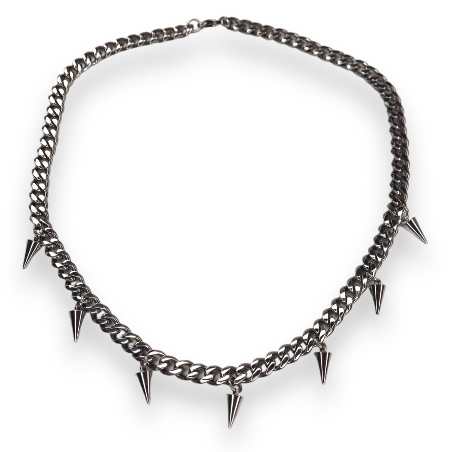 Jagged Halo Jewelry Women's Fallon Spike Necklace White Gold