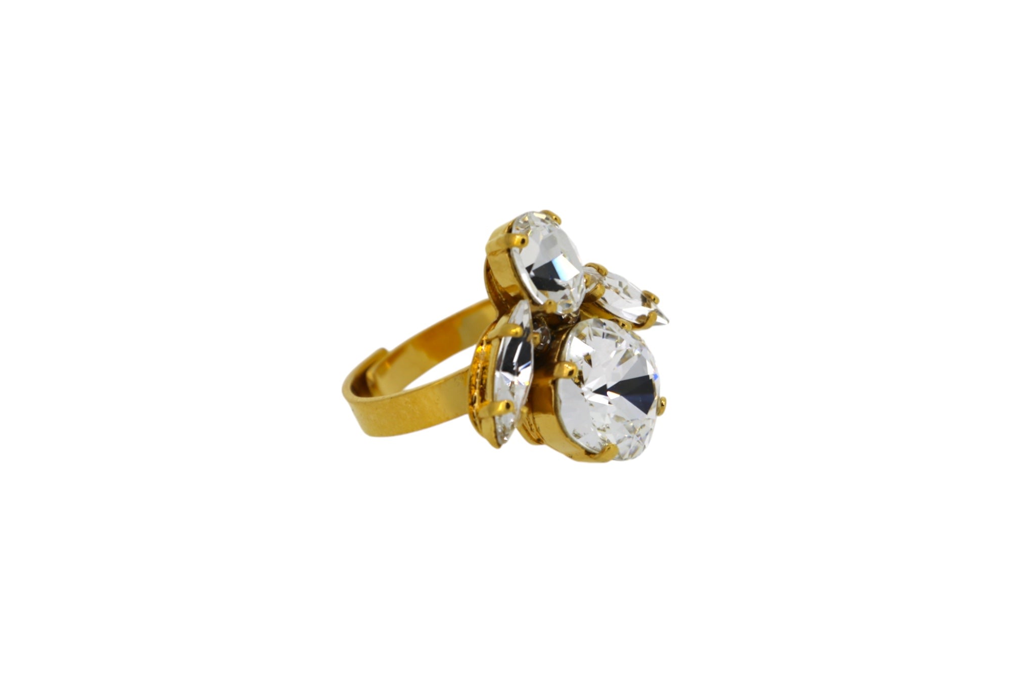 Vickisarge Women's Neutrals The Clear Bee Ring In Gold