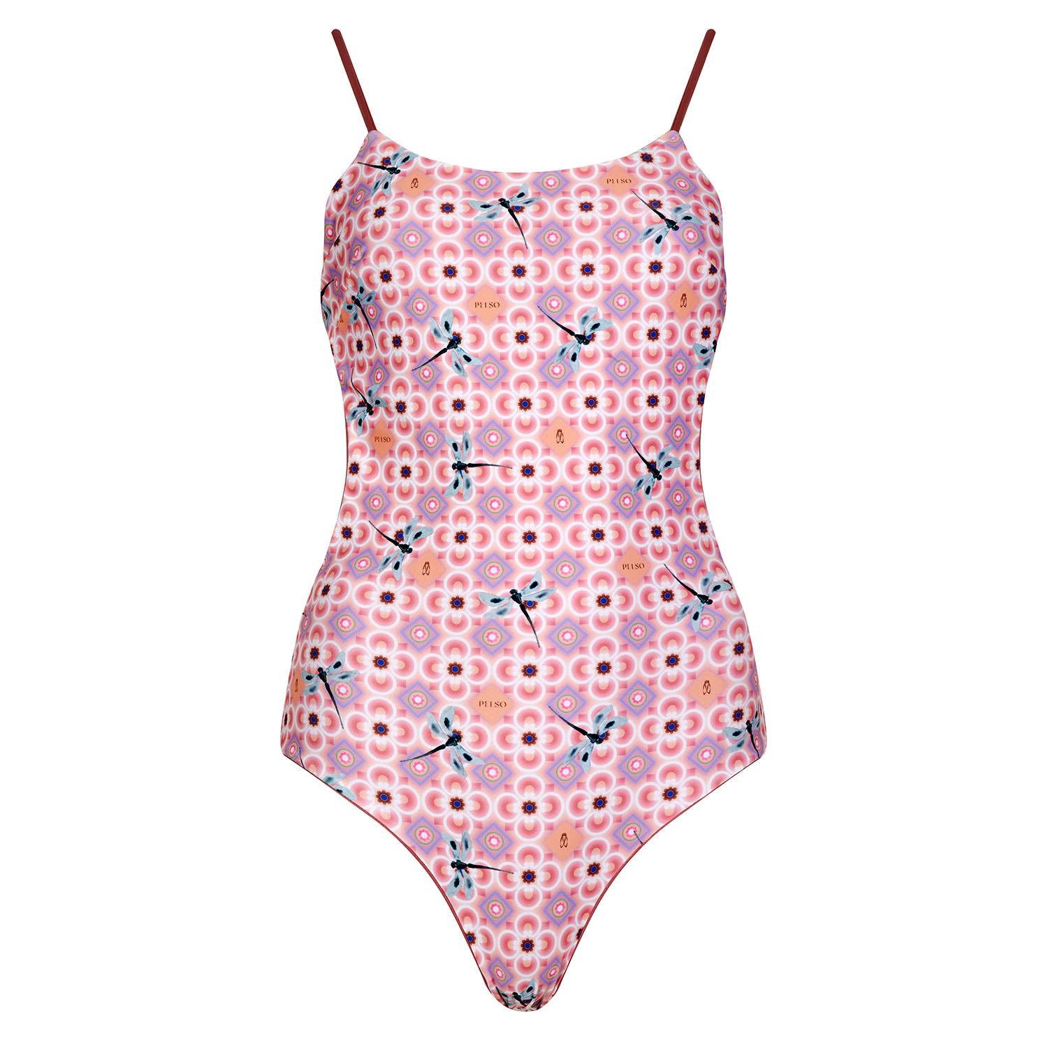 Pelso Women's Pink / Purple Camille Reversible One Piece In Luminous Hibiscus