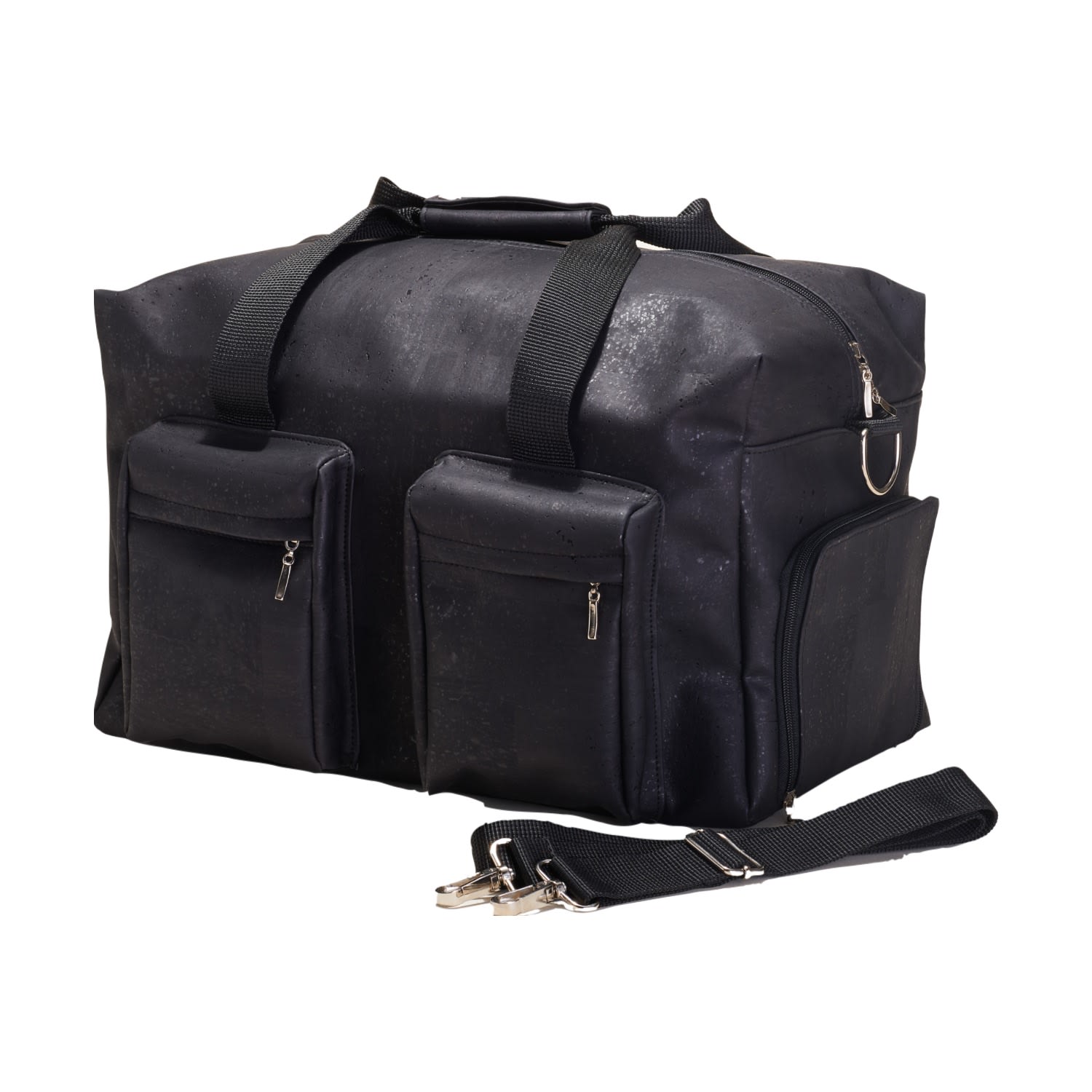 Men’s Cork Travel-Ready Large Duffel - Black One Size Tiradia Cork