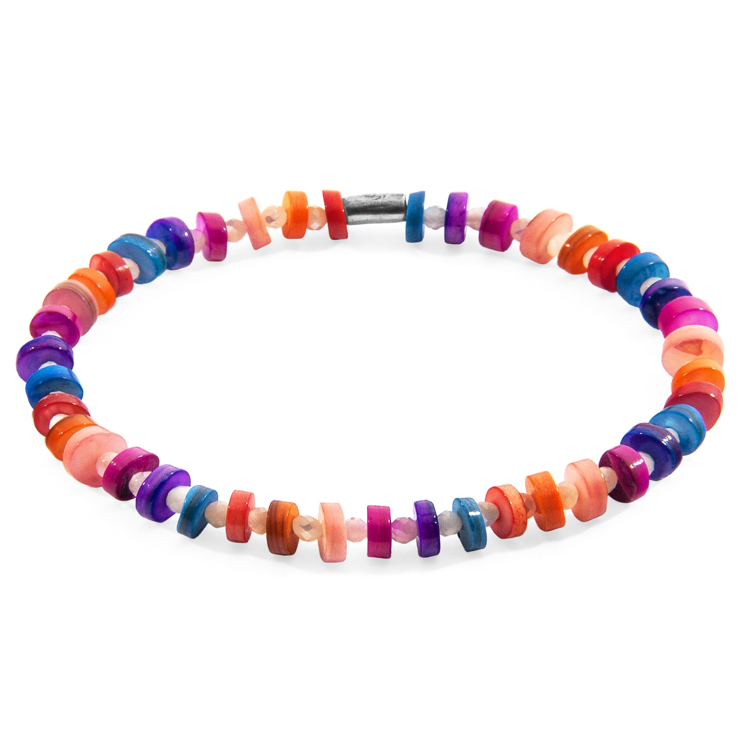 Women’s Multicoloured Alice Silver & Freshwater Shell Skinny Bracelet Anchor & Crew