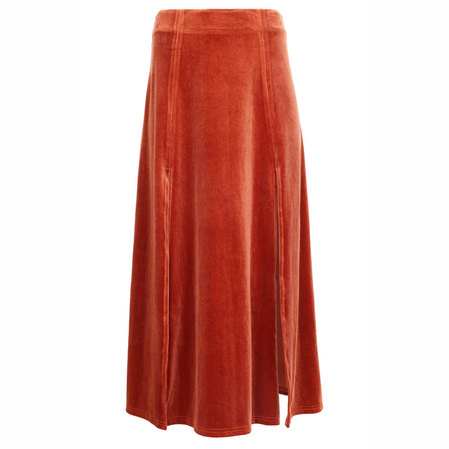 Traffic People Women's Never Say Goodbye Brown Velvet Drape Skirt