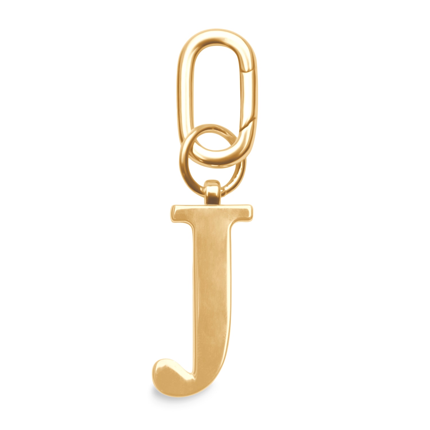 Gold Metal Letter Keyring - J Jlr London