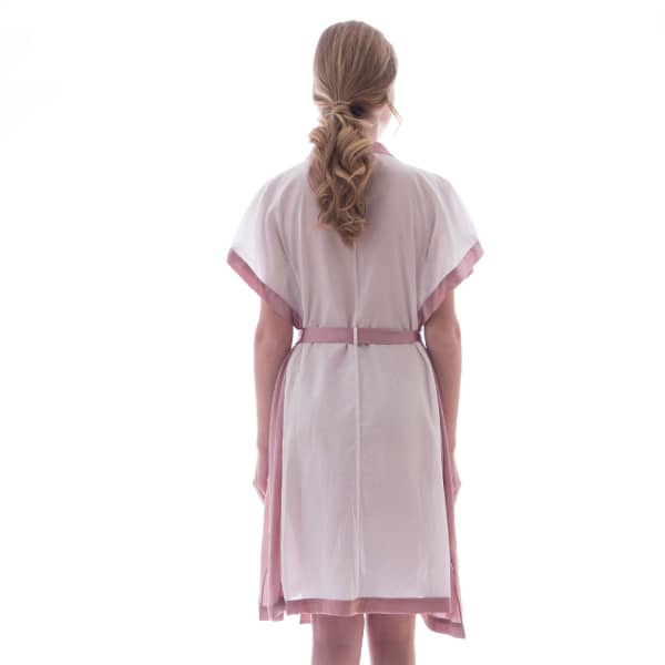 Roses Are Red Women's Pink / Purple / White Morning Quote Kimono White & Pink