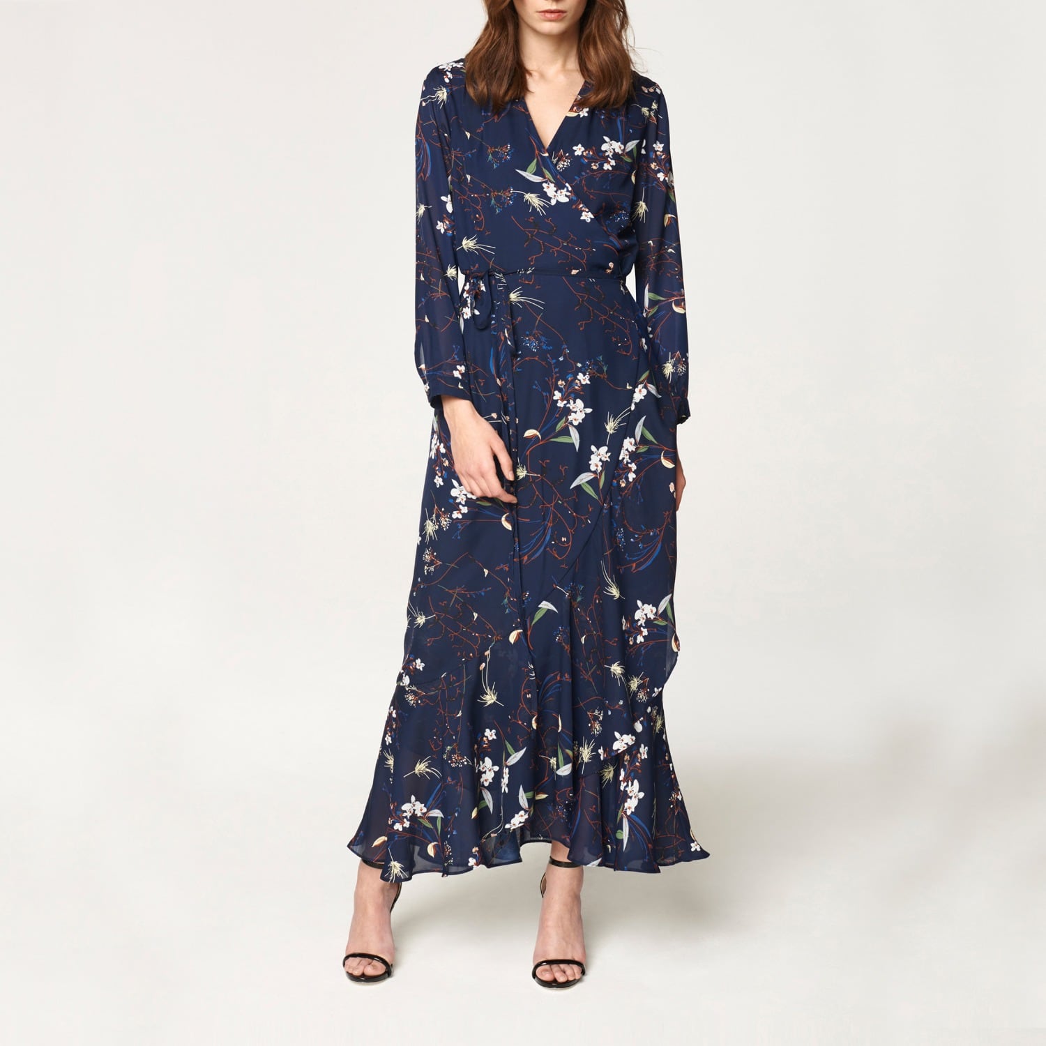 tie wrap maxi dress