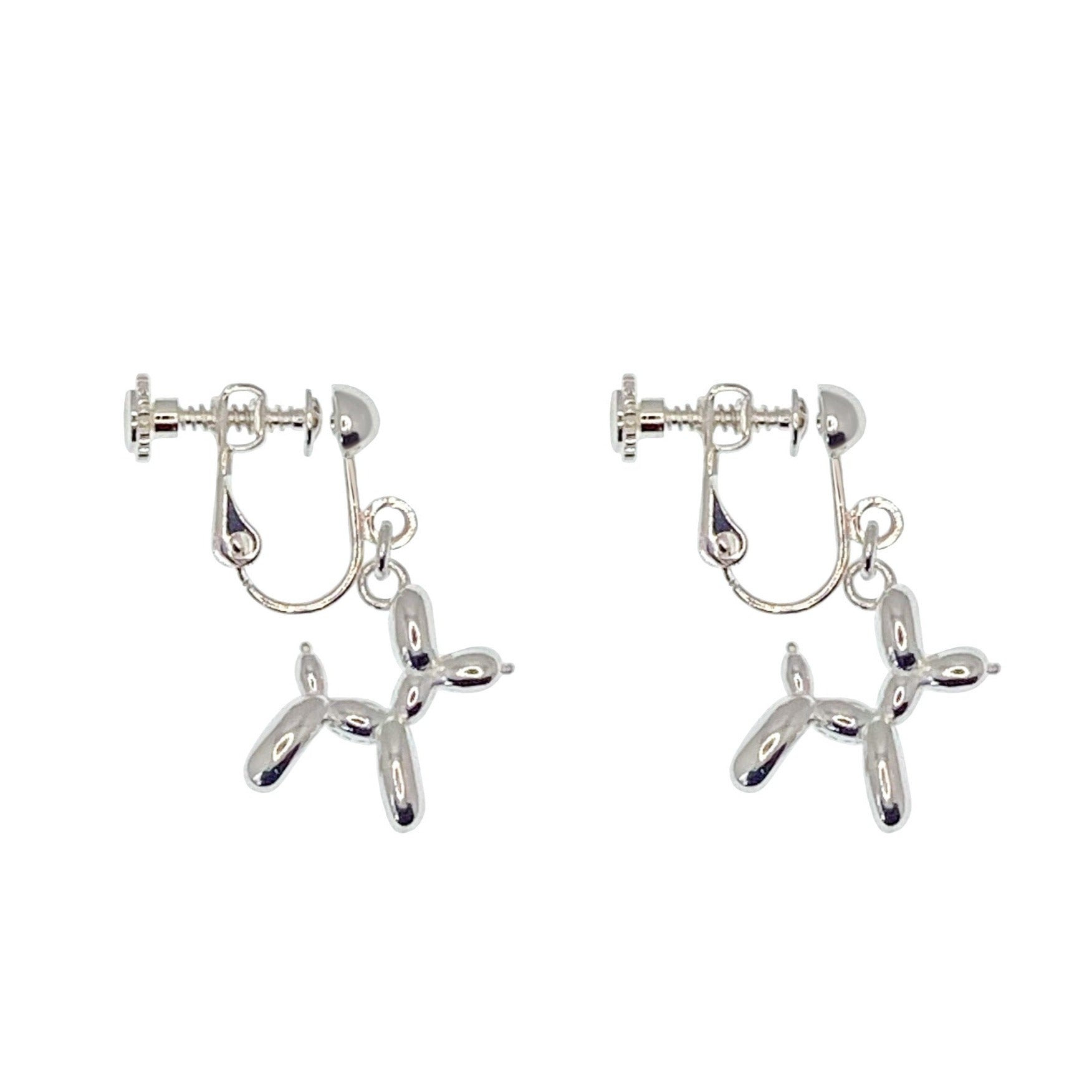 Ninemoo Women's Poodle Clip-on Earring In Gray