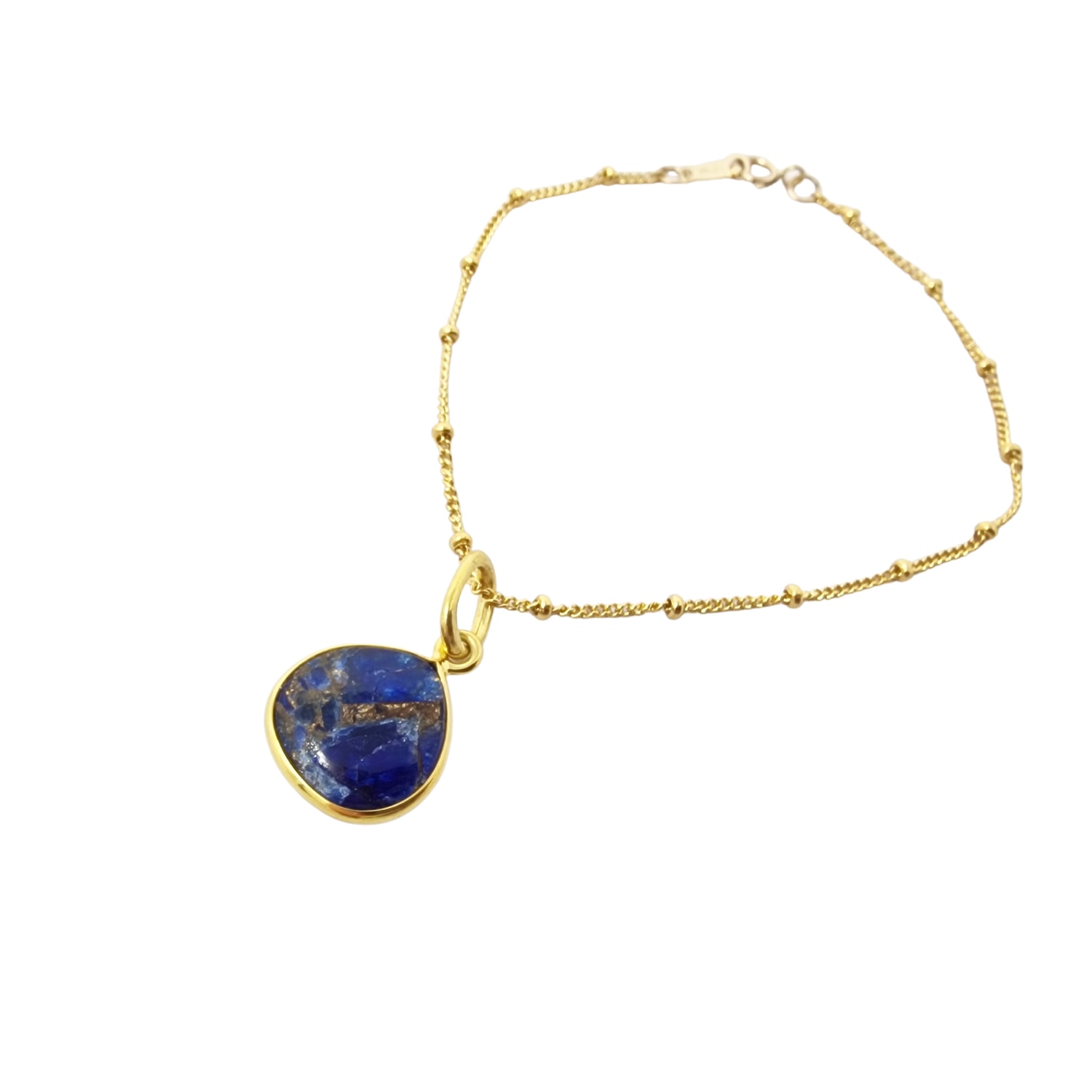 Harfi Women's Gold / Blue Sapphire September Birthstone Gold Plated Gemstone Bracelet In Multi