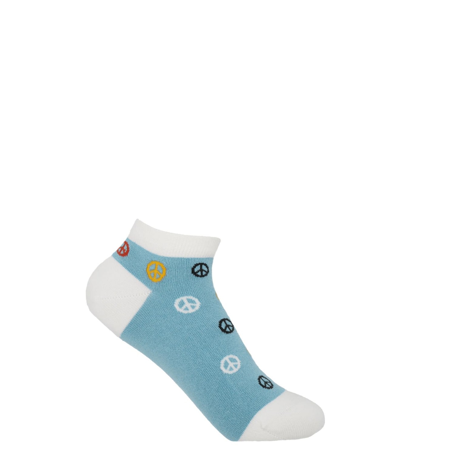 Peper Harow - Made In England Peace Women's Trainer Socks – Blue