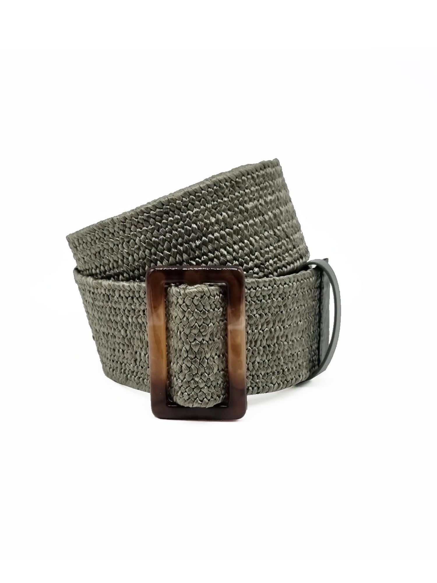 Women’s Green Kylie Woven Belt In Khaki One Size Nooki Design