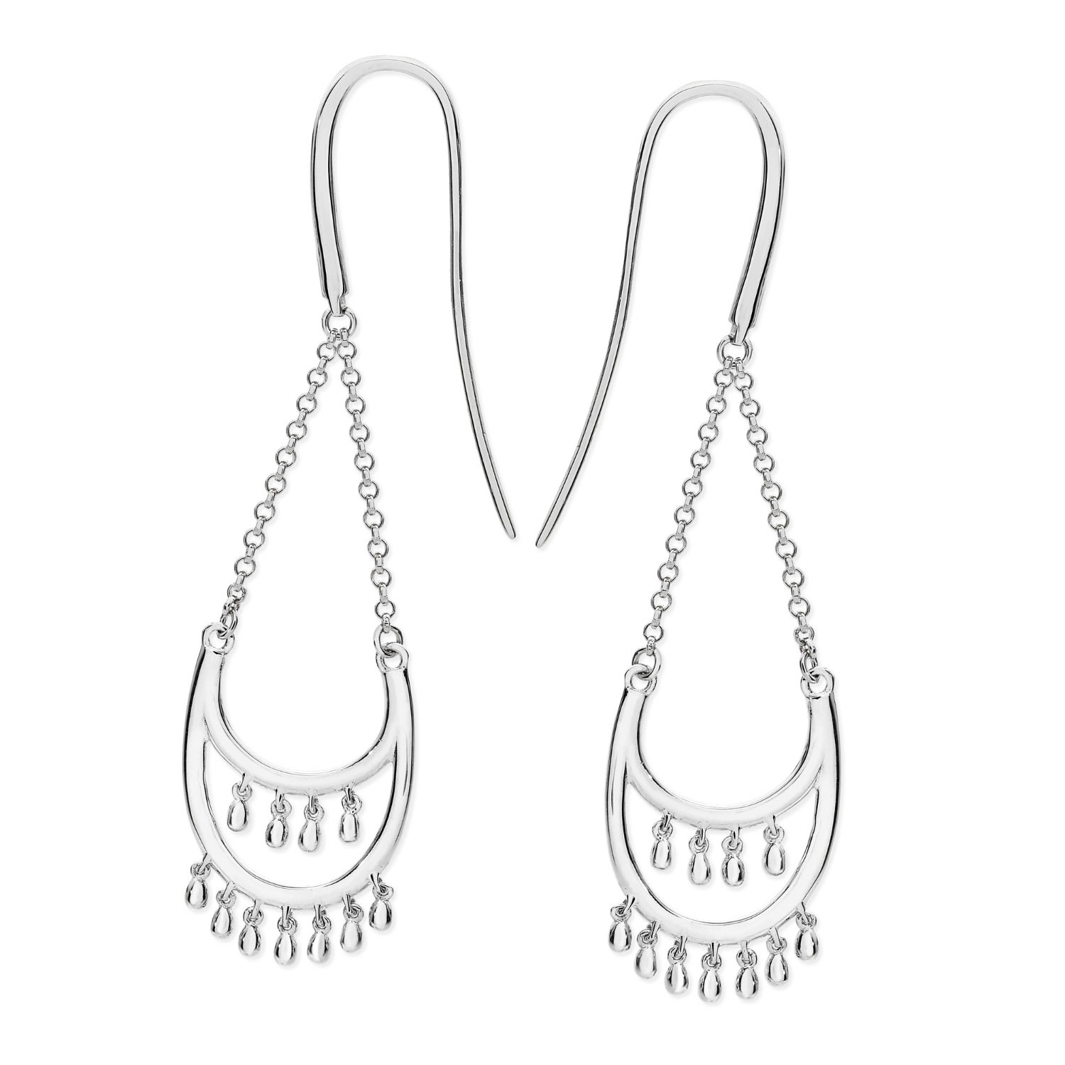 Women’s Silver Drop Chandelier Earrings Lucy Quartermaine