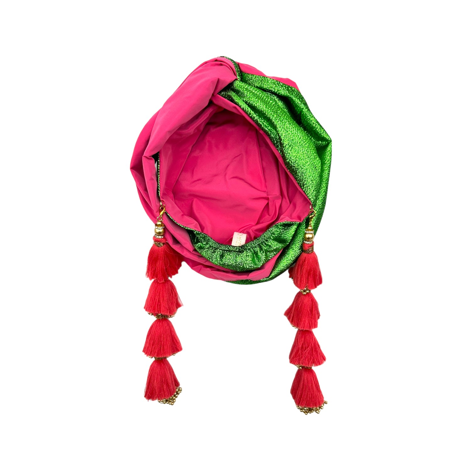 Women’s Green / Pink / Purple Classic Madam Snazzy Green & Pink Taffeta Dorado Turban Julia Clancey