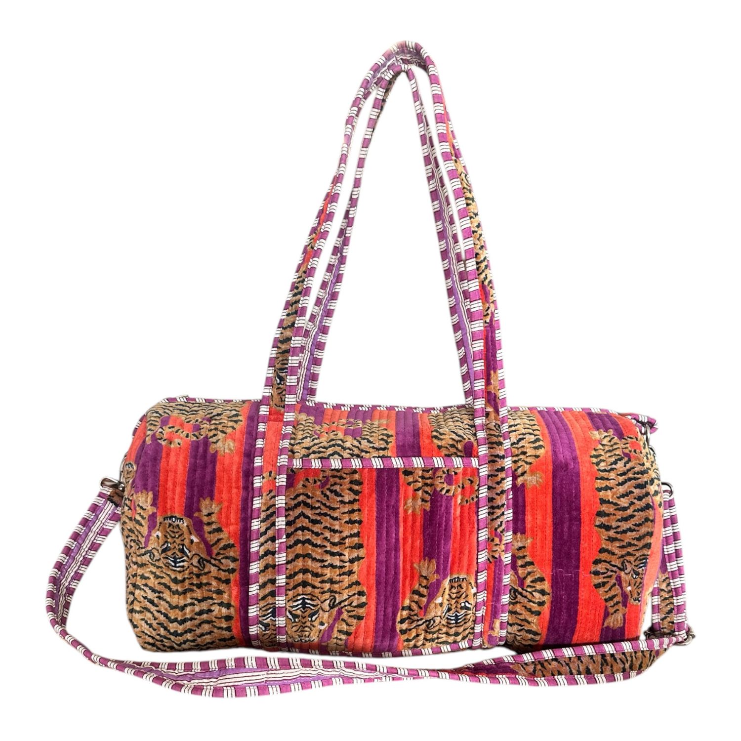Conscious Yoga Collective Red / Pink / Purple The Velvet Tibetan Tiger Weekender In Purple And Red