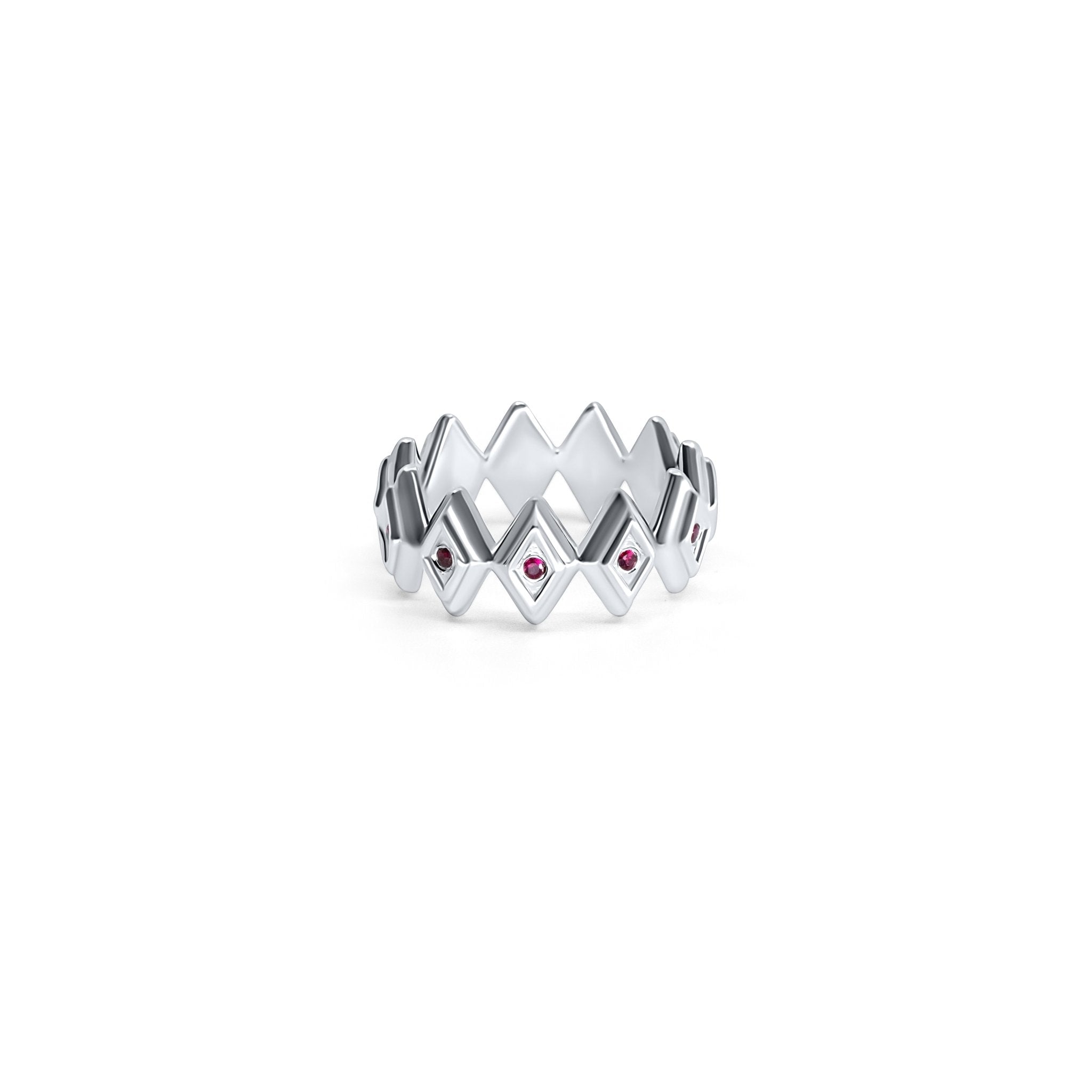 Rraine Jewelry Women's Silver Honors Ring / Ruby In Silver