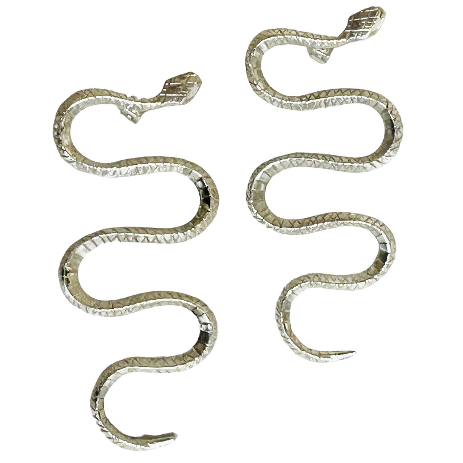 Women’s Inca Snake Earrings Sterling Silver Aki Roc Jewelry