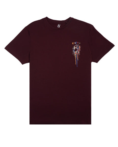 Eight X Men's Red Contents Under Pressure Graphic T-shirt - Burgundy In Red