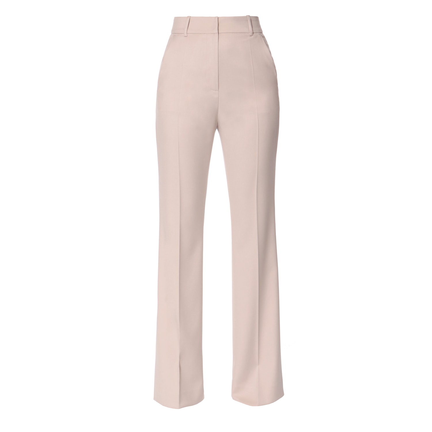 Aggi By Halewski Women's Neutrals Kyle Pearl Ivory High Waisted Trousers - Long In White
