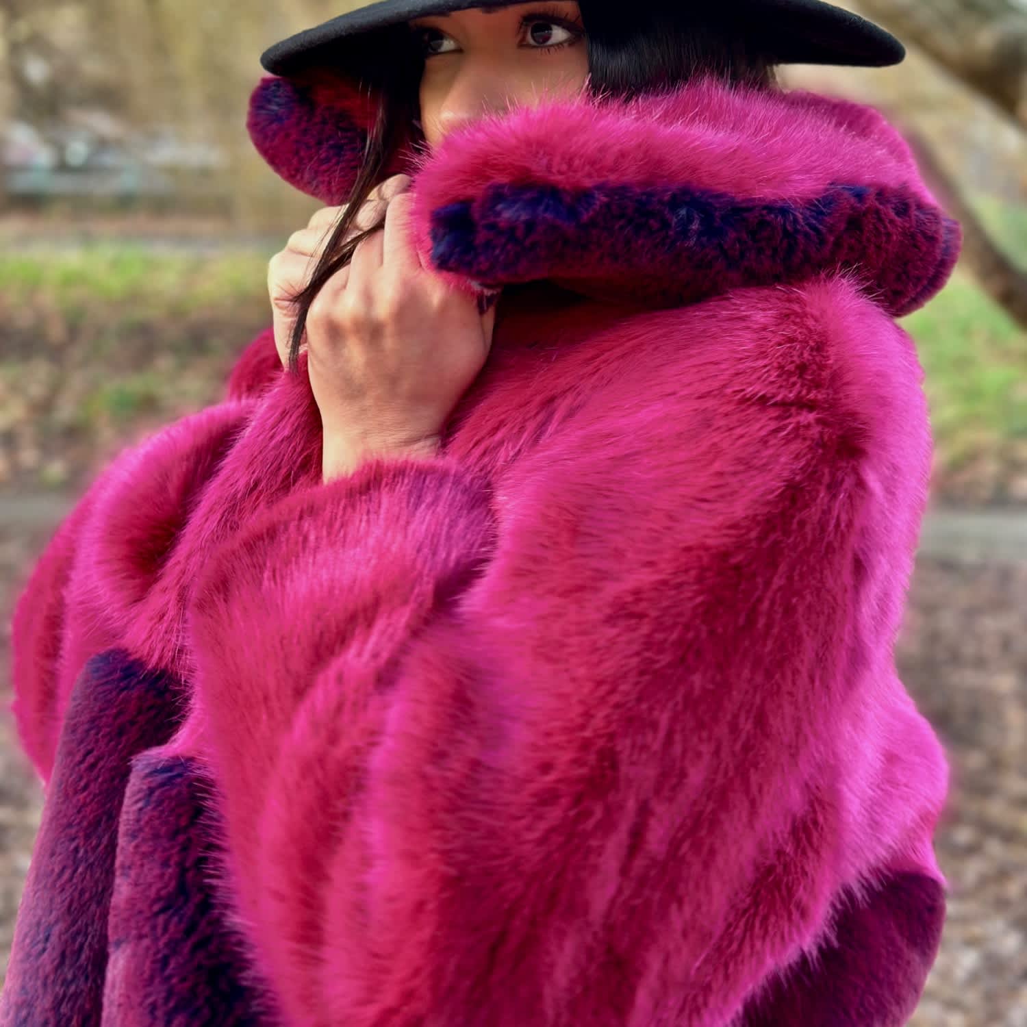 Fur hat  Fur coat, Pink fur coat, Fox fur coat