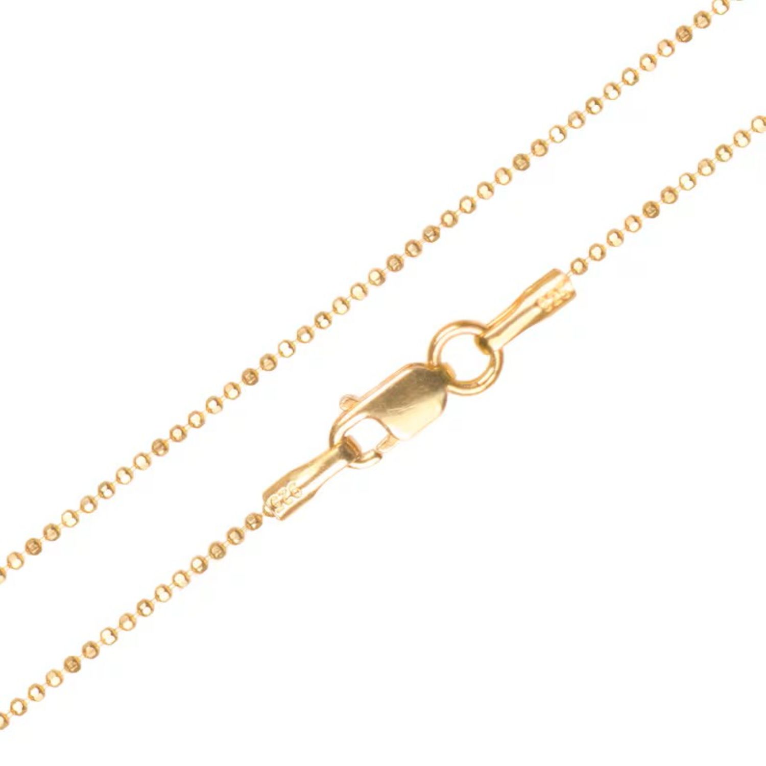 The Jewellery Store London Women's Fine Ball Chain In Gold Vermeil In Gold