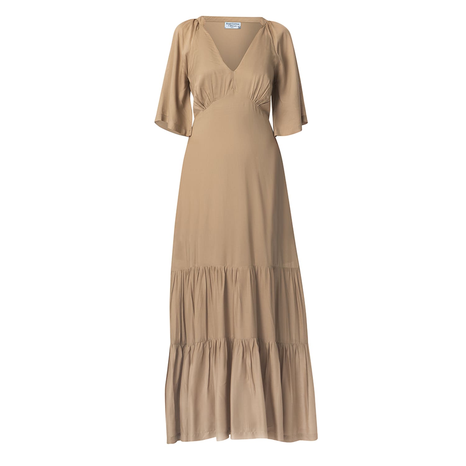 Haris Cotton Women's Neutrals Maxi Voile Viscose Backless Dress Beige In Beige
