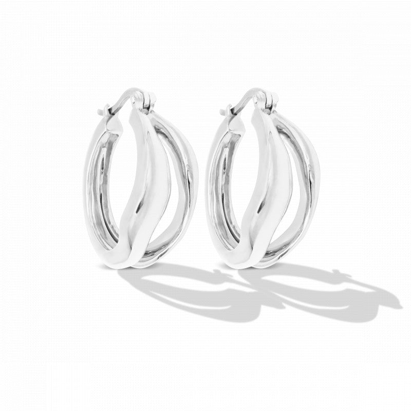 Women’s Gold Saya Earring Hoop Sterling Silver - Big By Majime