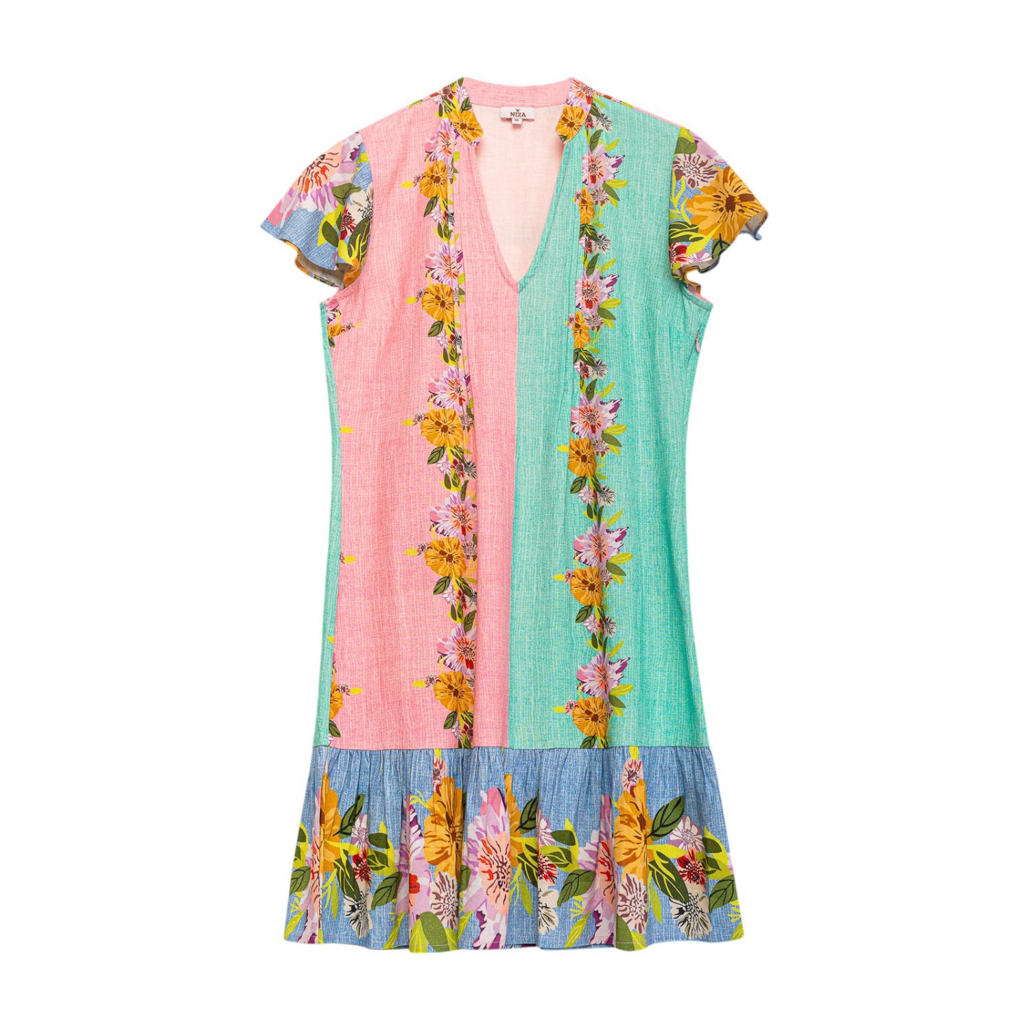 Niza Women's Pink / Purple / Yellow Short Bohemio Dress Camila