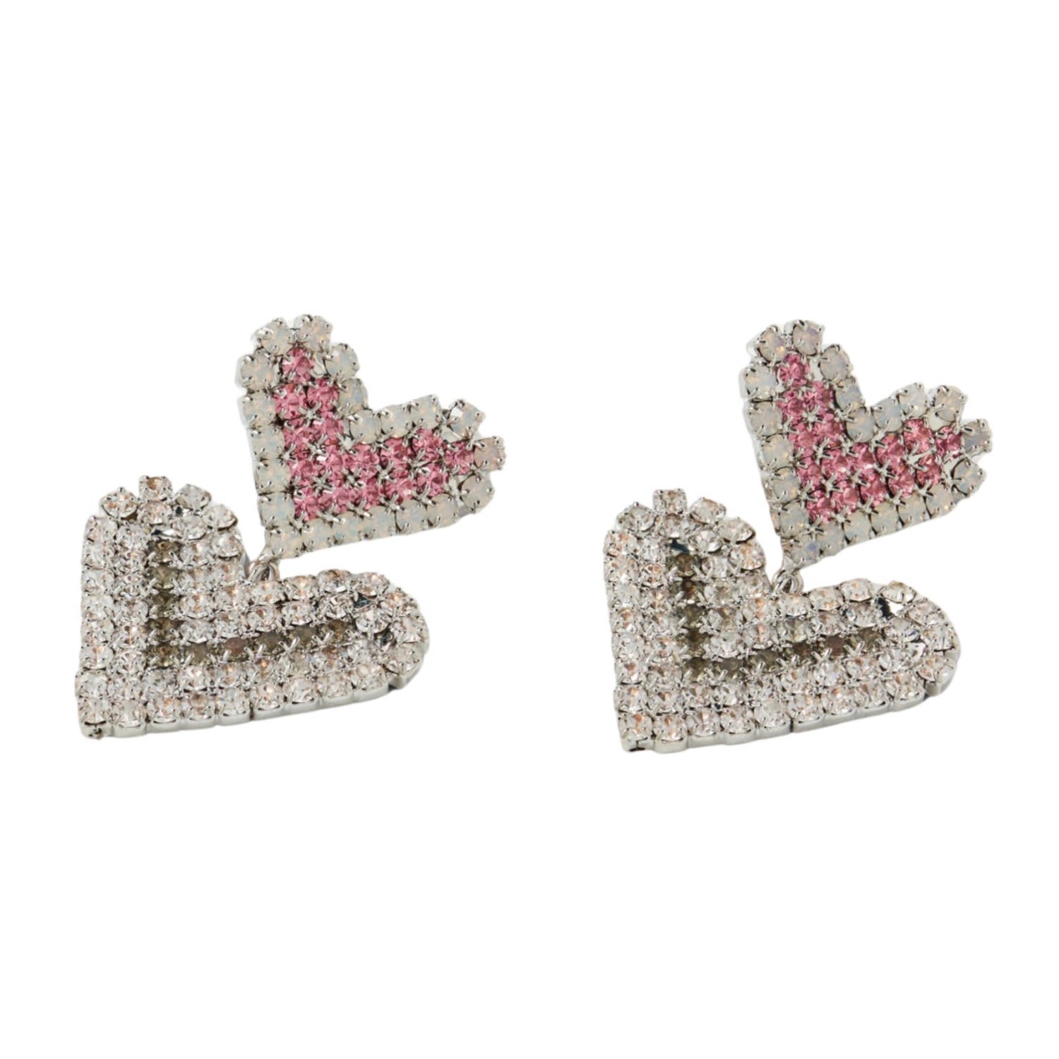 Tami&tami Women's Matias Heart Dangle Silver Earrings