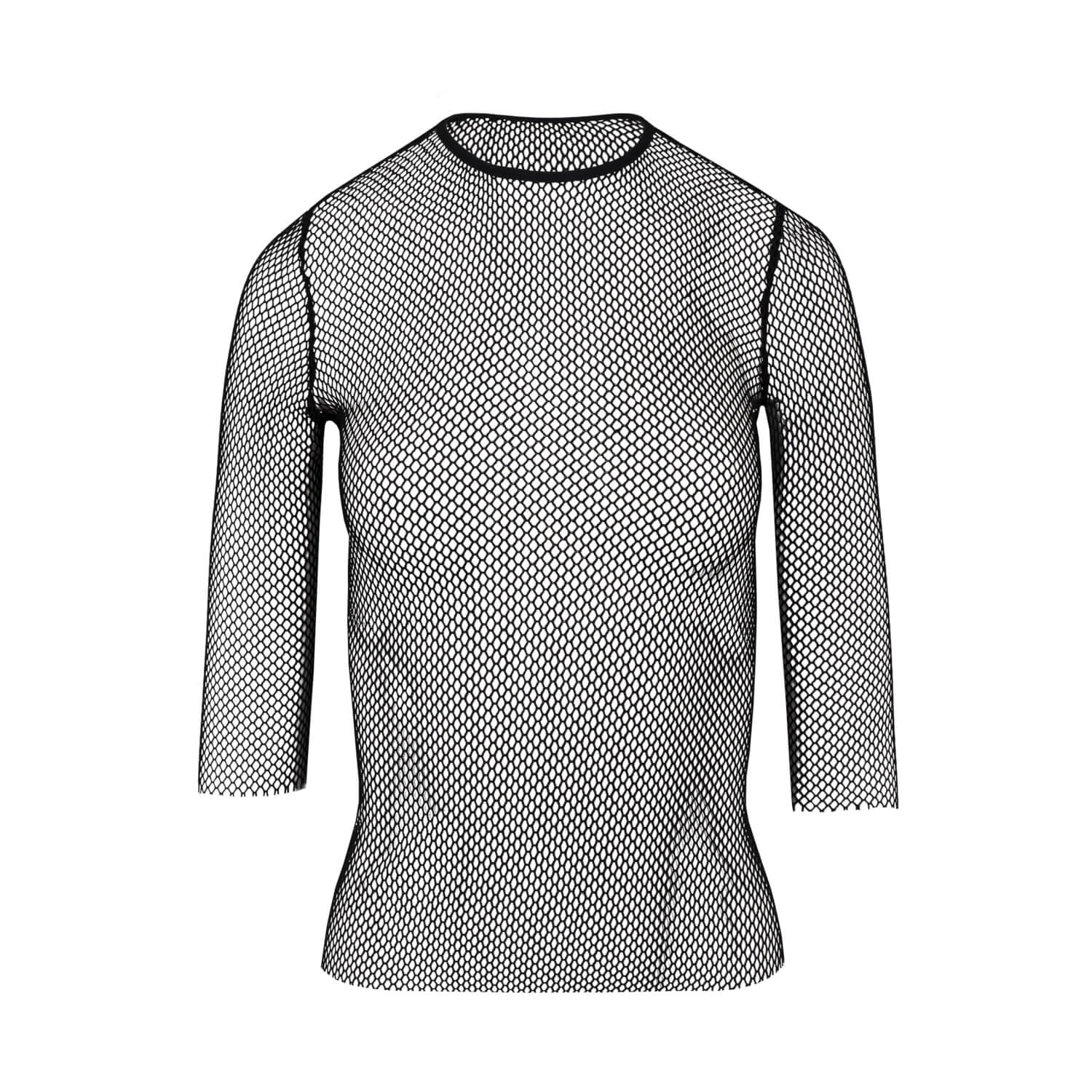 Oh!zuza Night&day Women's Black Mesh Midi Sleeve Top In Black