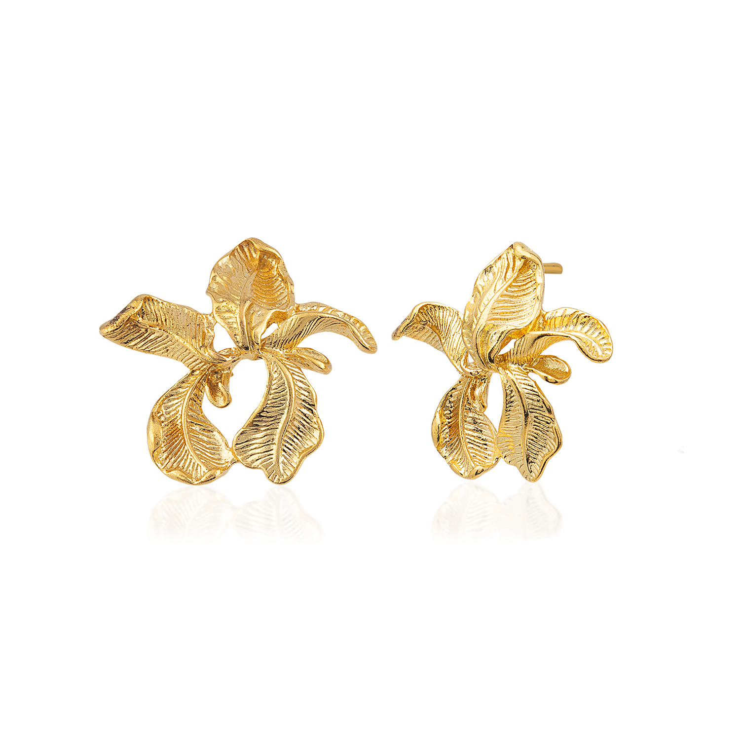 Milou Jewelry Women's Fleur De Lis Earrings - Gold In Gold