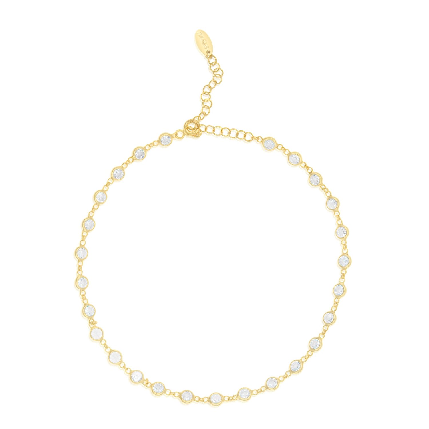 Shymi Women's Round Bezel-set Anklet - Gold