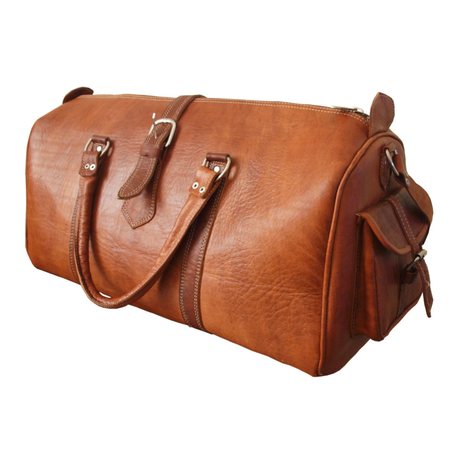 Berber Leather Men's Neutrals / Brown The Rabat Overnight Bag In Tan