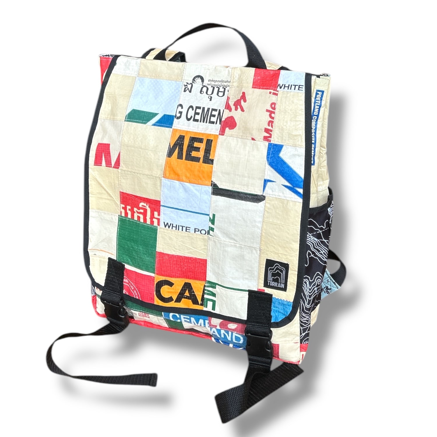 Torrain Recycled Bags Women's Patchwork Cascade Backpack