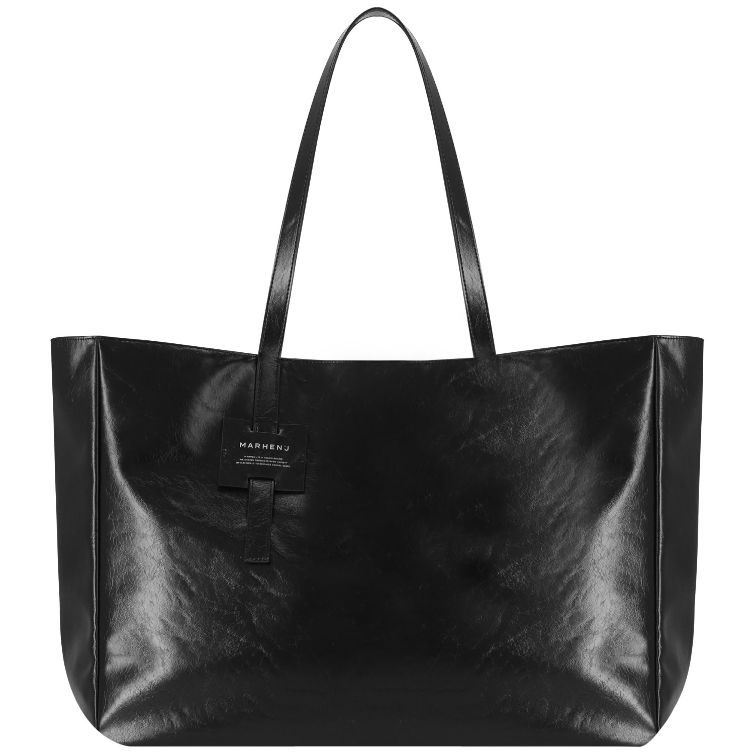 Women's Anna L - Vegan Leather - Black | Marhen.j