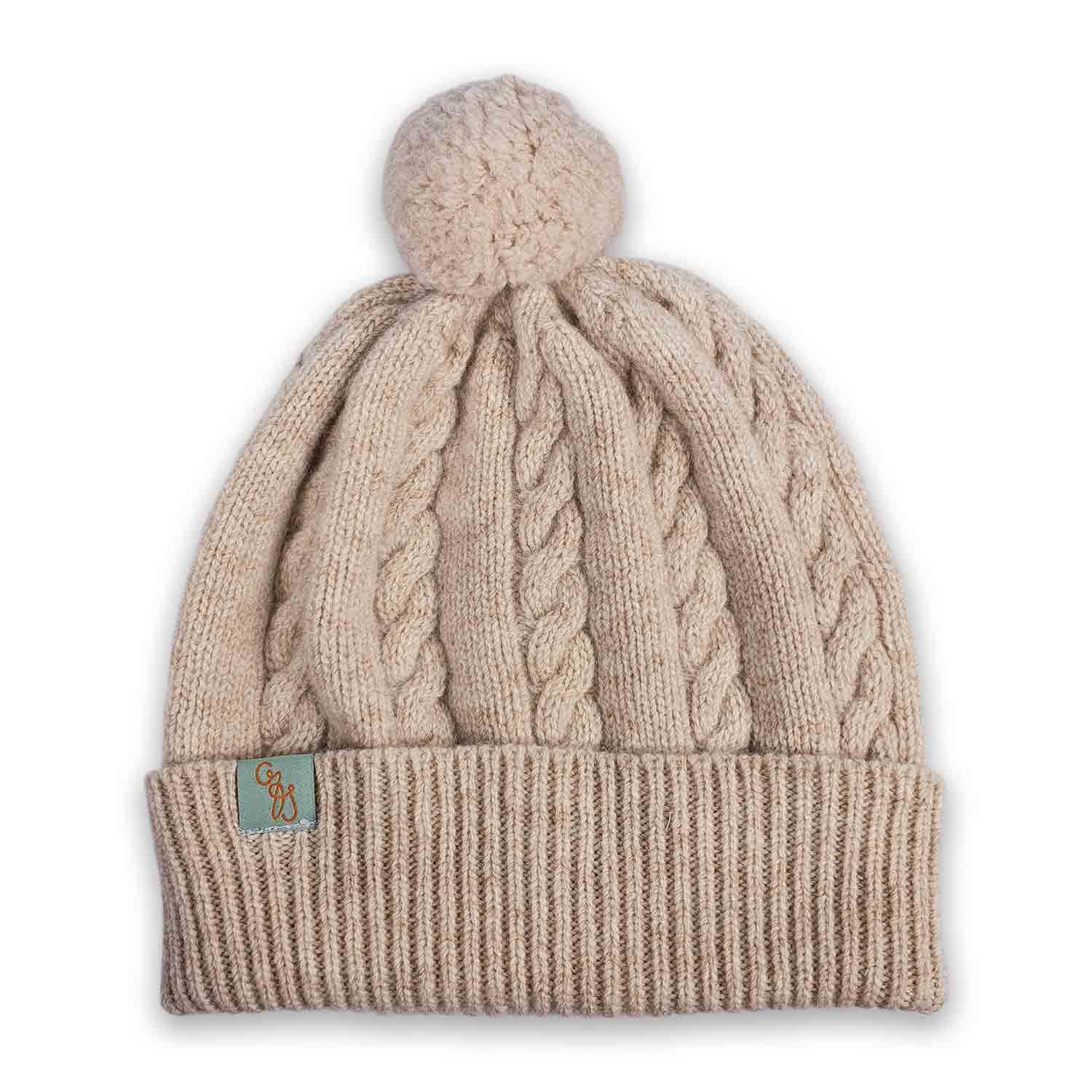 Otto & Spike Women's Neutrals Beanies - Cable - Lt Beige Marle In Sand