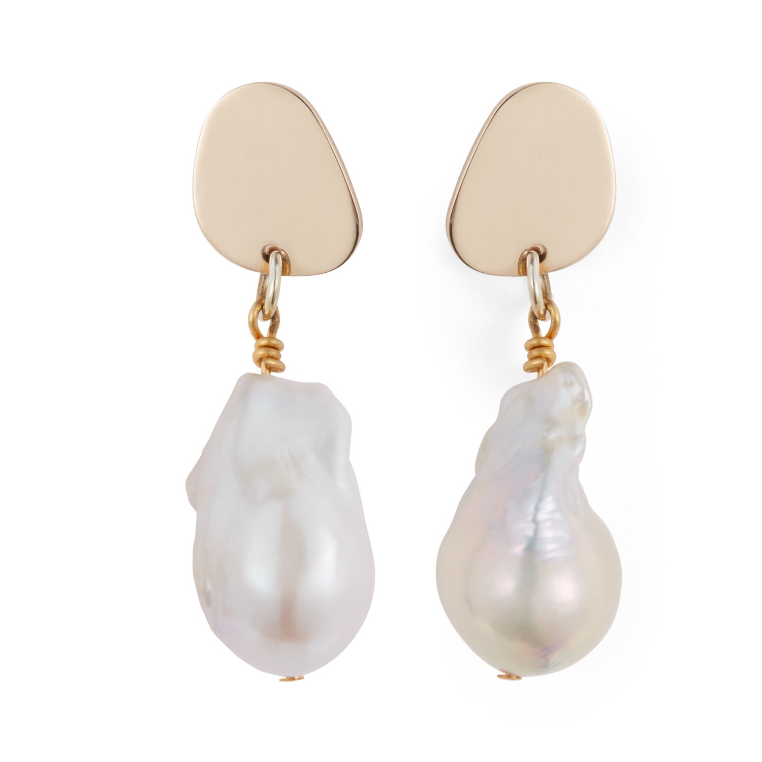 Toolally Women's Gold / White Flameball Pearls In Gold