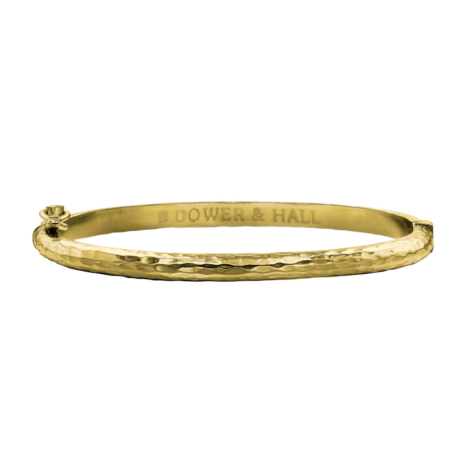 Women’s Gold 4.5Mm Hinged Hammered Nomad Bangle In Vermeil Dower & Hall