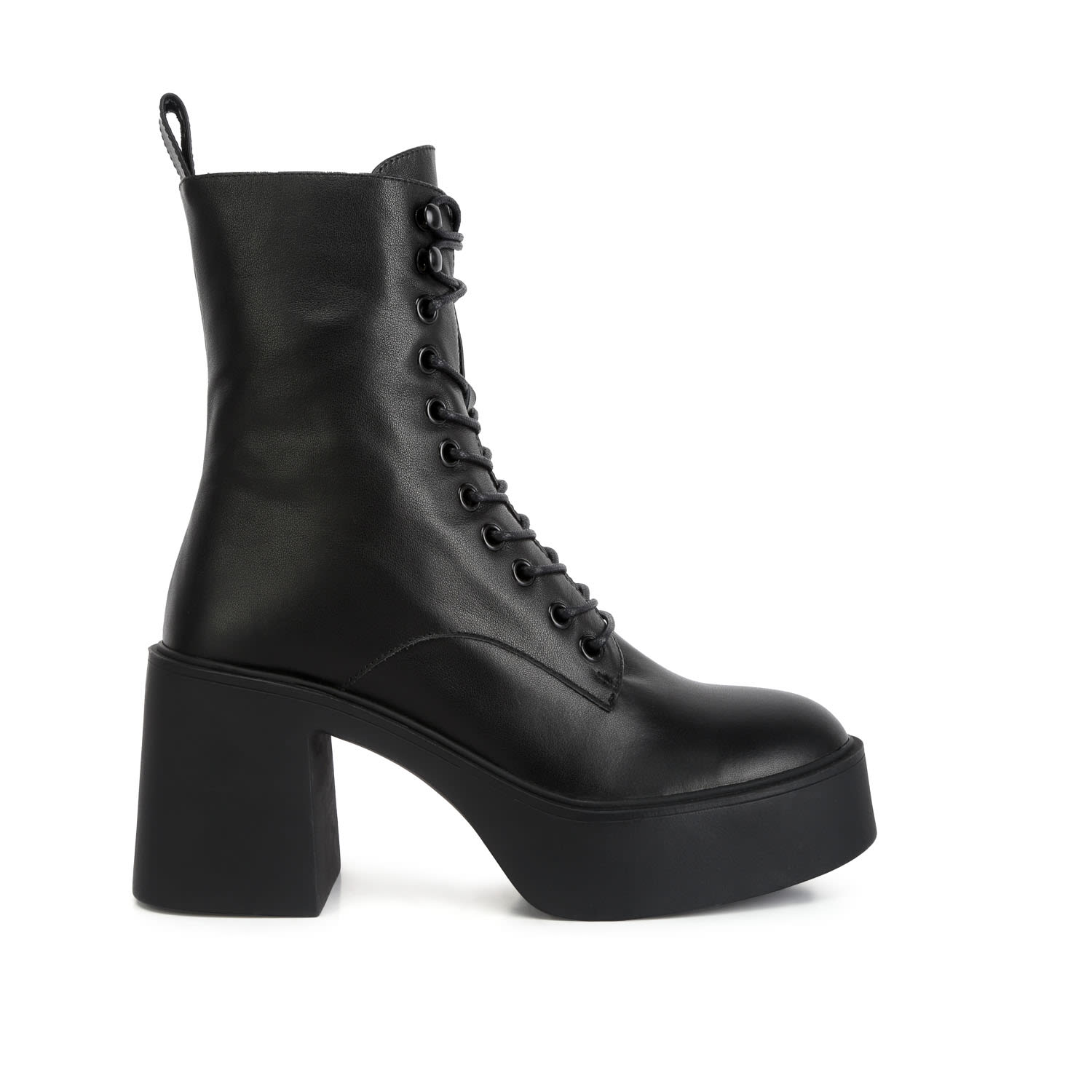 Women’s Carmac High Ankle Platform Boots In Black 5 Uk Rag & Co.