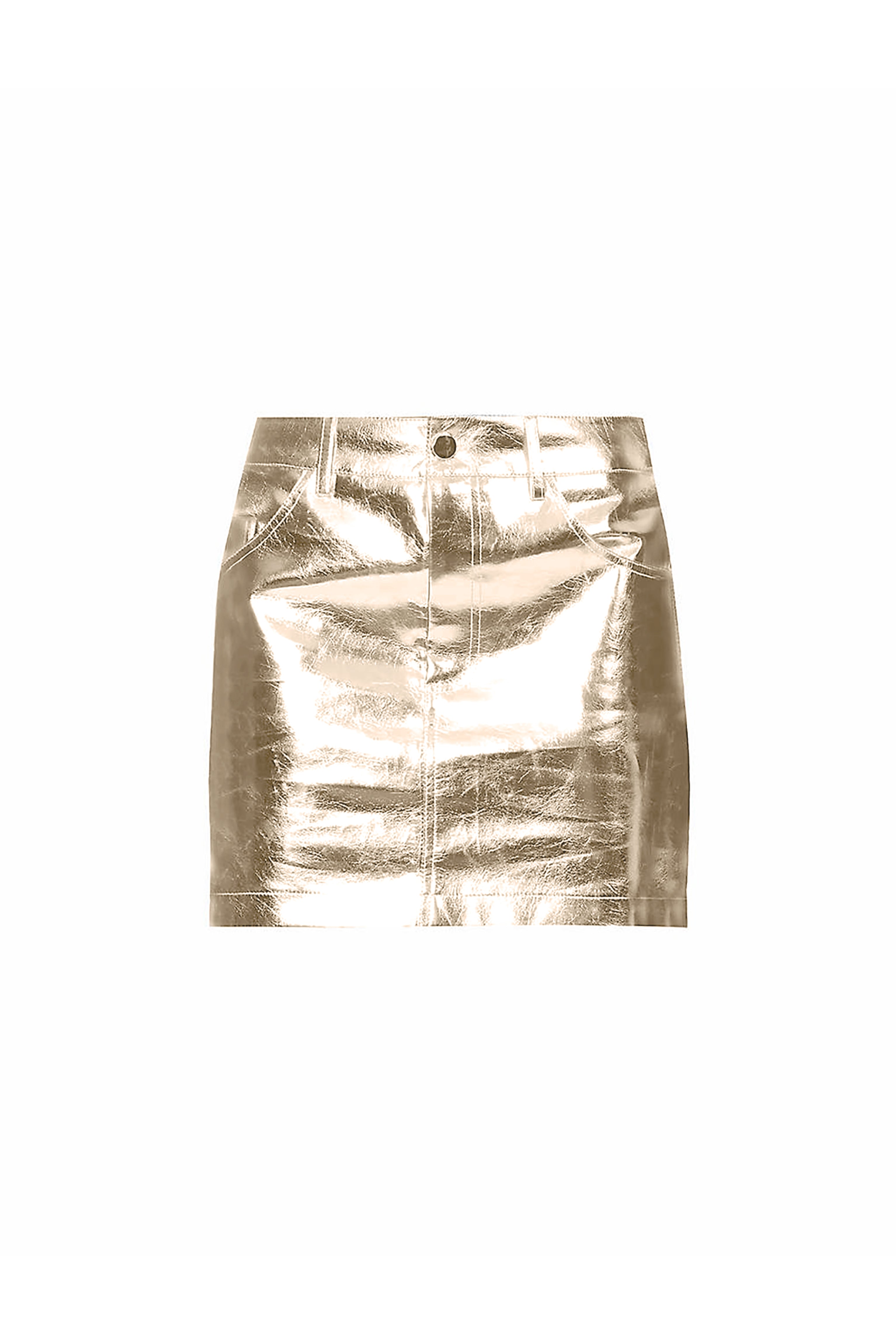 Amy Lynn Women's Milena Gold Metallic Mini Skirt