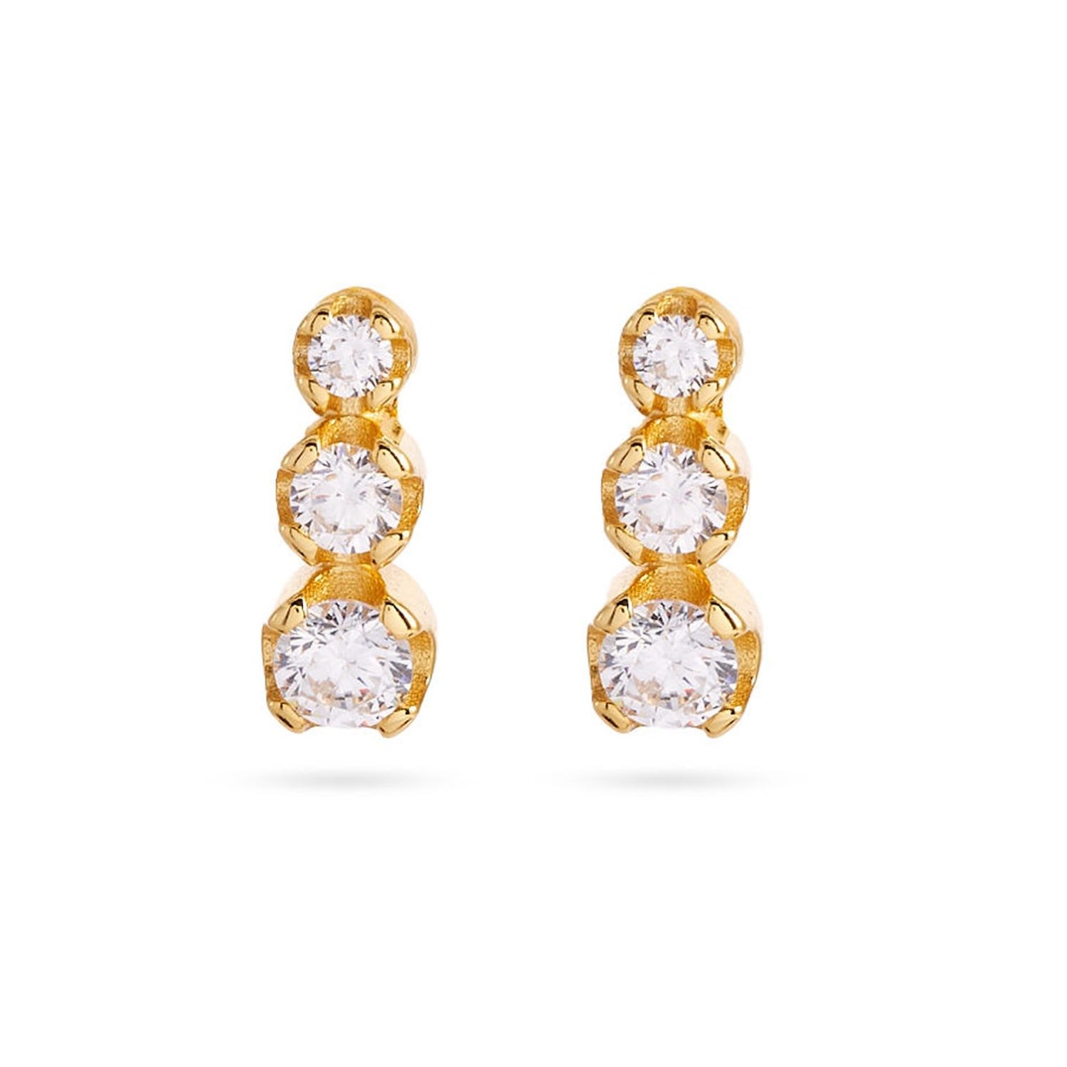 Onewildone Women's Gold Three Wishes Earrings In Gold