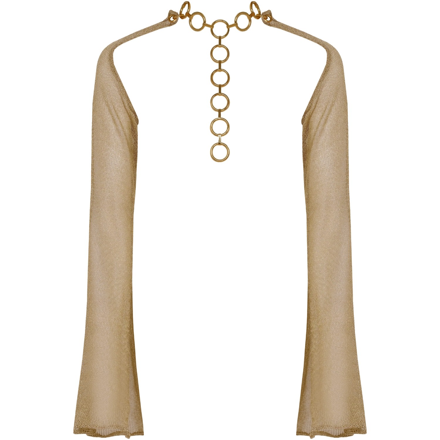 Women's Ebele Sleeves Worn With Elegant Chocker Necklace In Gold | Xl/Xxl | Antoninias
