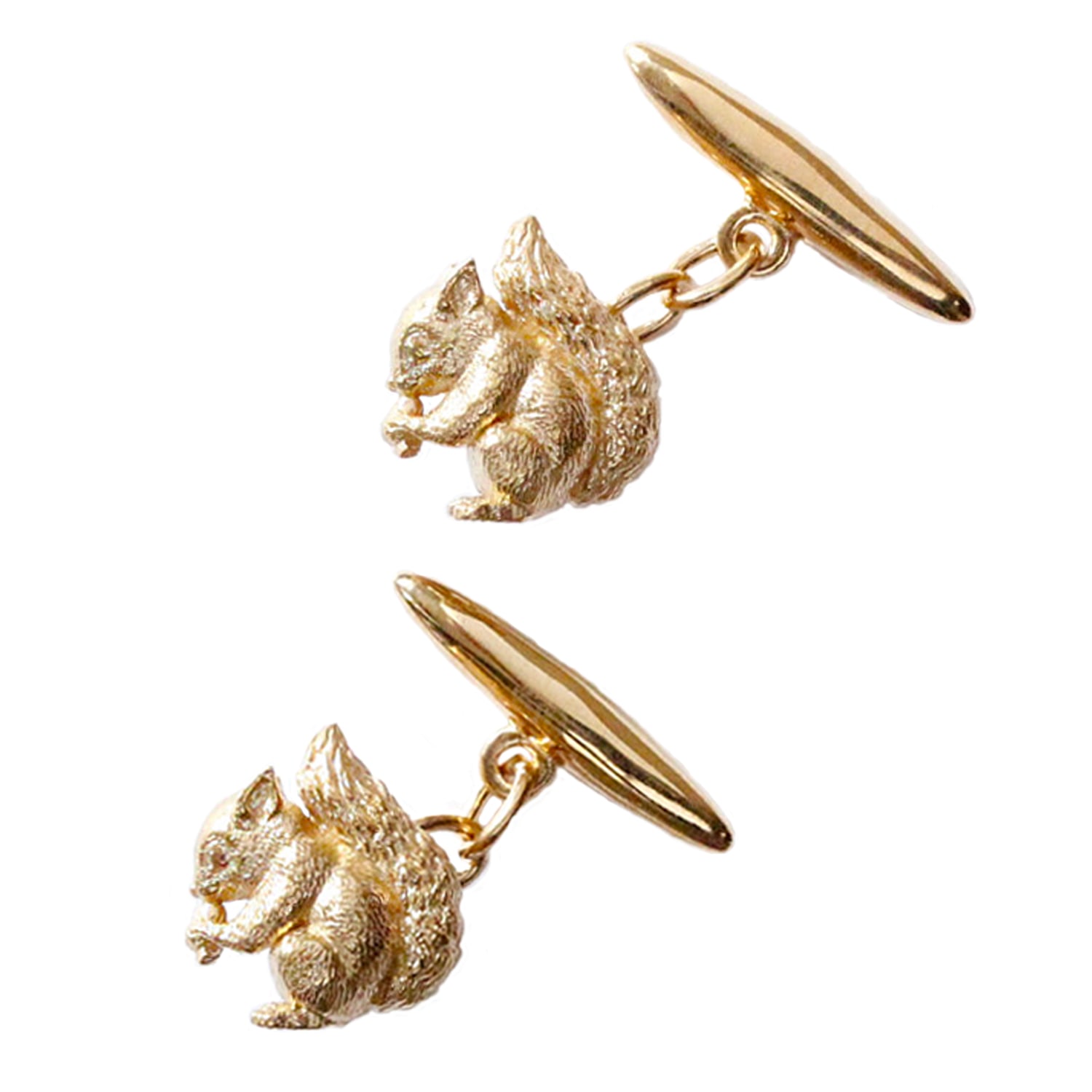 Men's Baby Squirrel Cufflinks - Gold | Lee Renee
