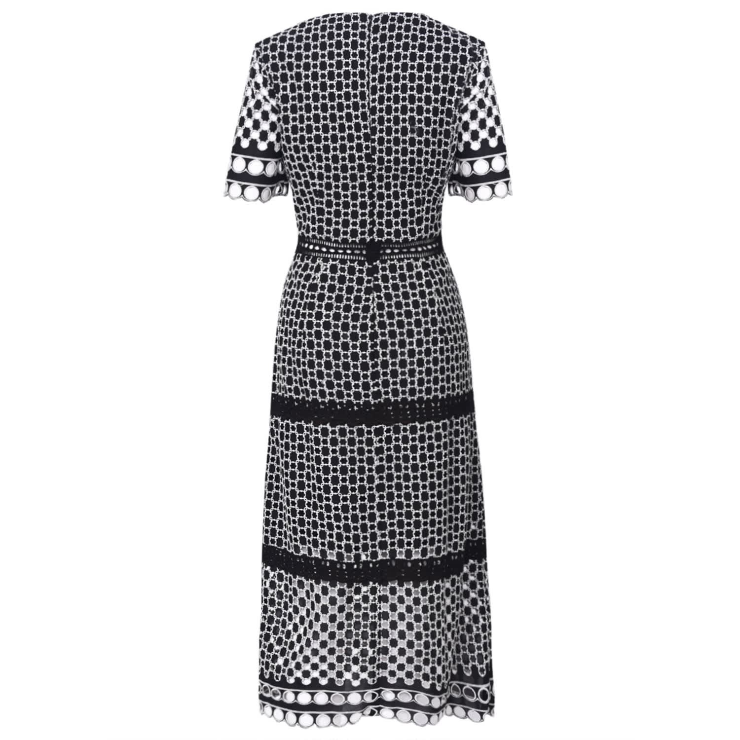 broderie black dress
