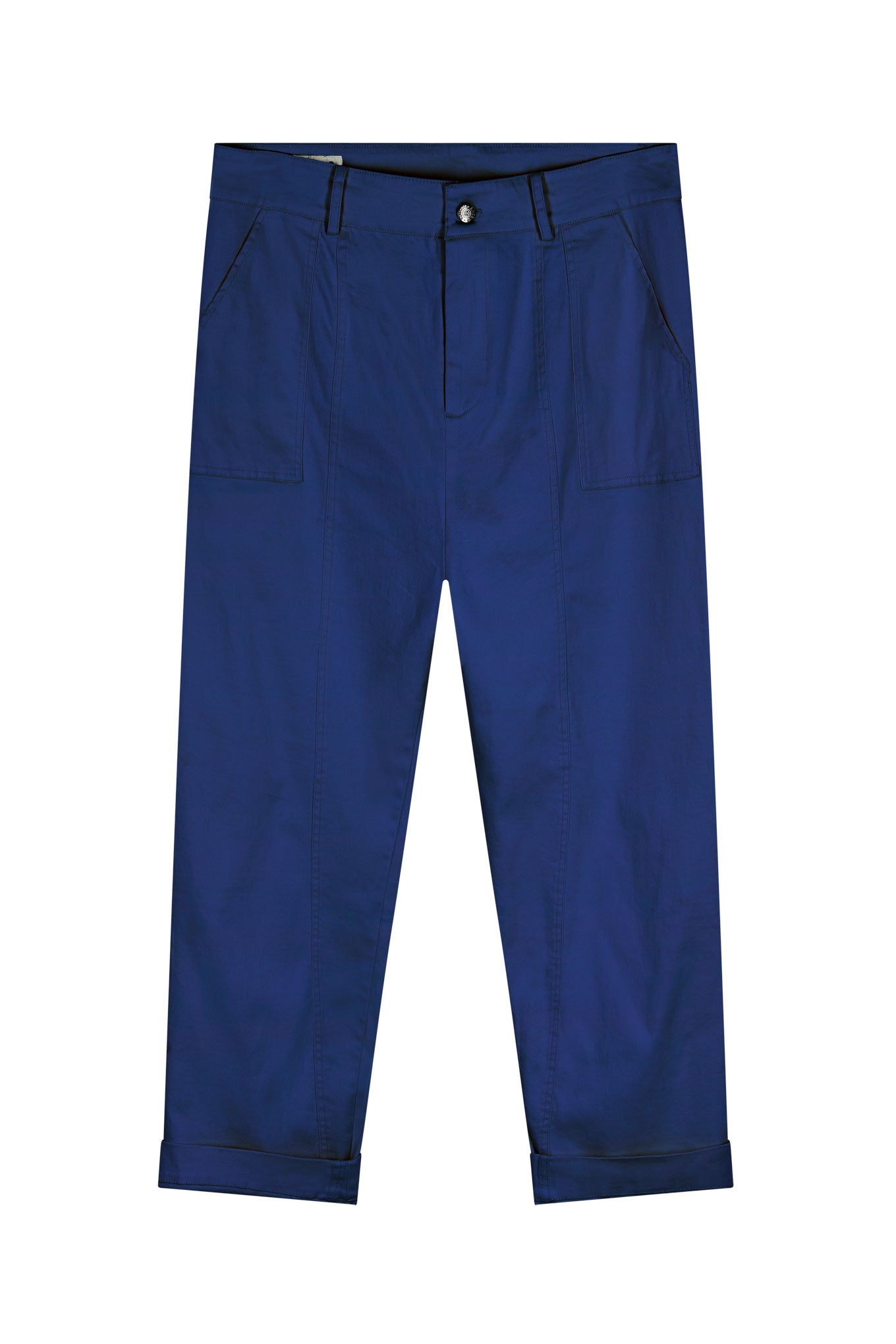 Komodo Men's Blue Nizana Organic Cotton Straight Leg Trousers Navy