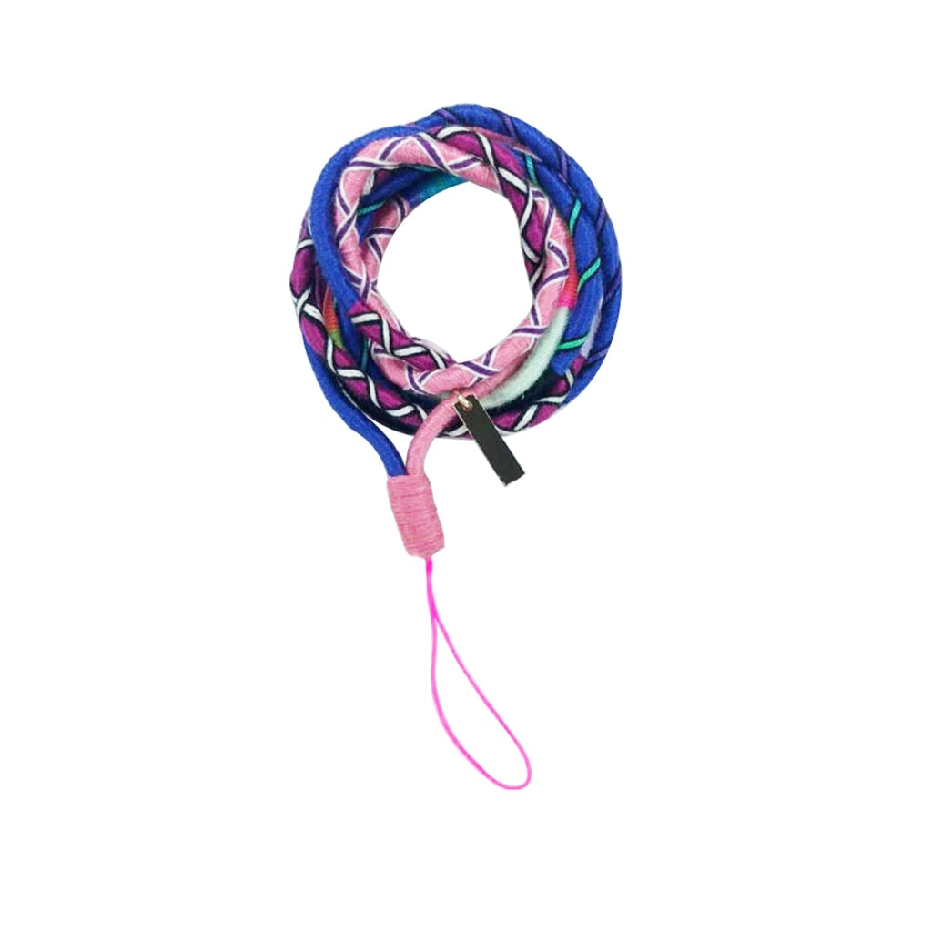 Le Pom Pom Blue / Pink / Purple Mia Phone Strap In Blue/pink/purple