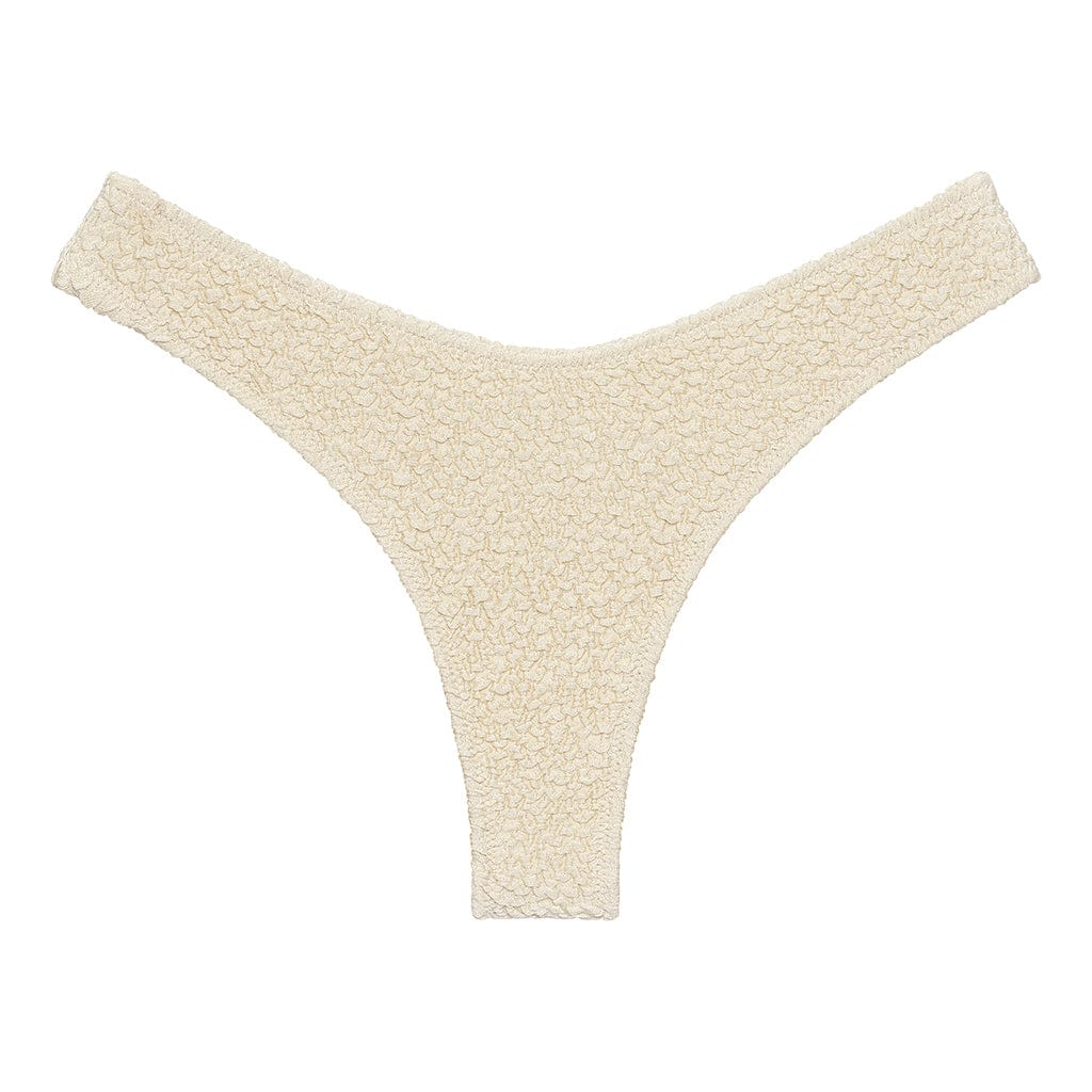 Montce Swim Women's Neutrals Oat Texture Lulu Zig-zag Stitch Bikini Bottom In Brown