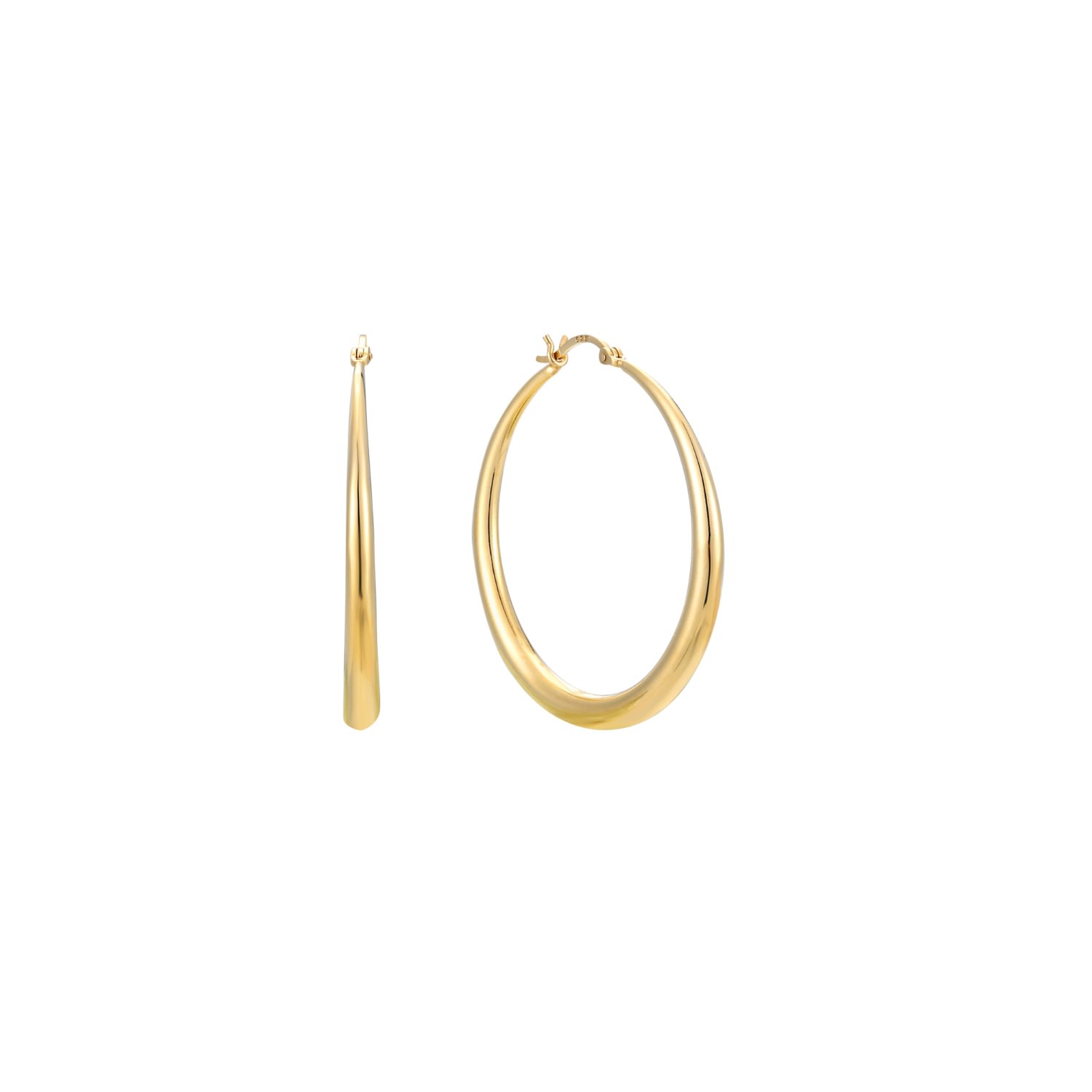 Women’s 22Ct Gold Vermeil Extra Large Asymmetric Creole Hoops Seol + Gold