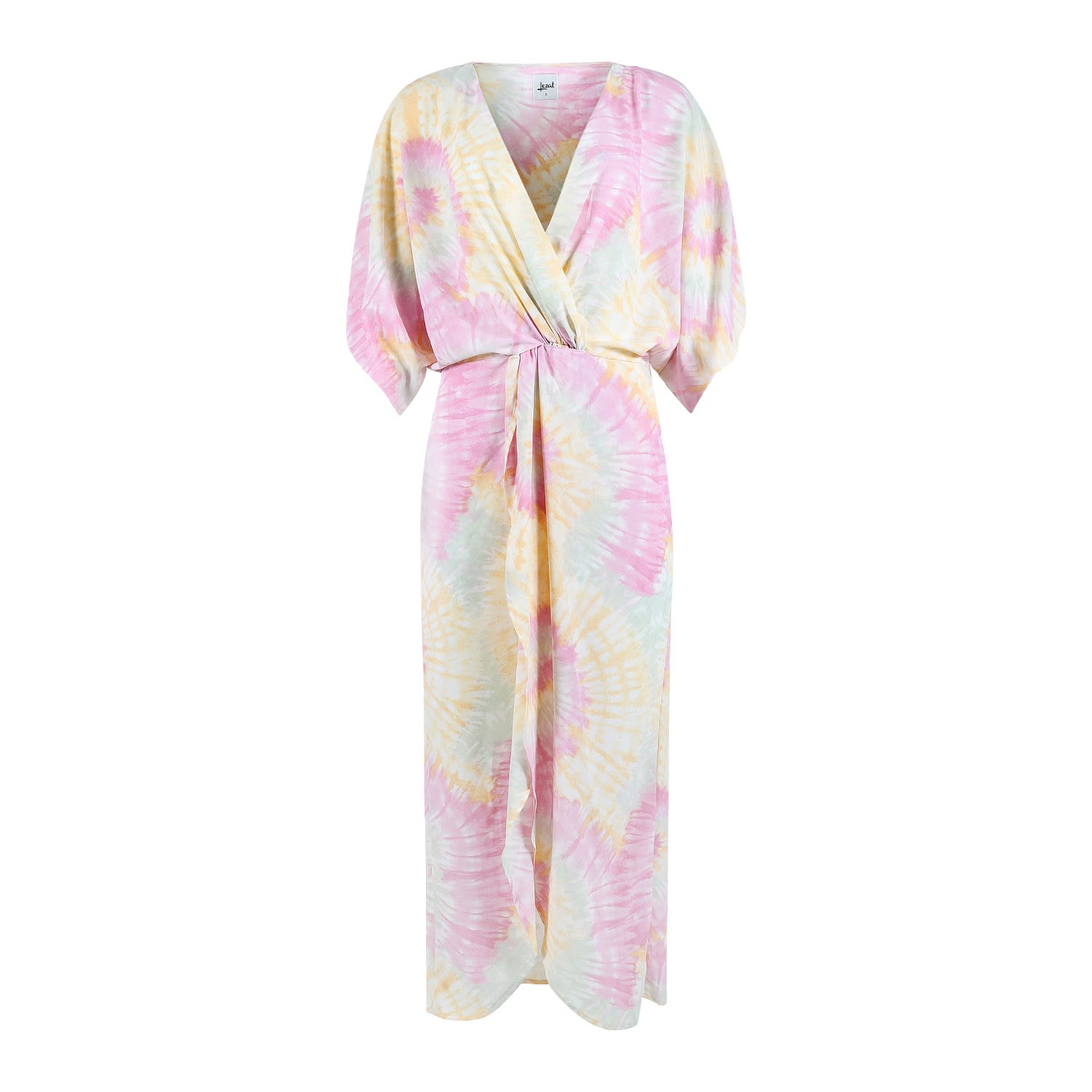 Shop Lezat Women's Neutrals Joey Maxi Dress - Pink Sorbet Tie Dye